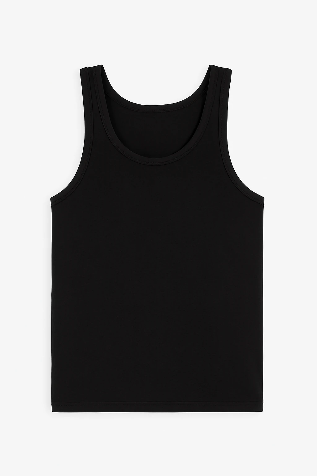 Likralı Bambu Erkek Siyah Atlet