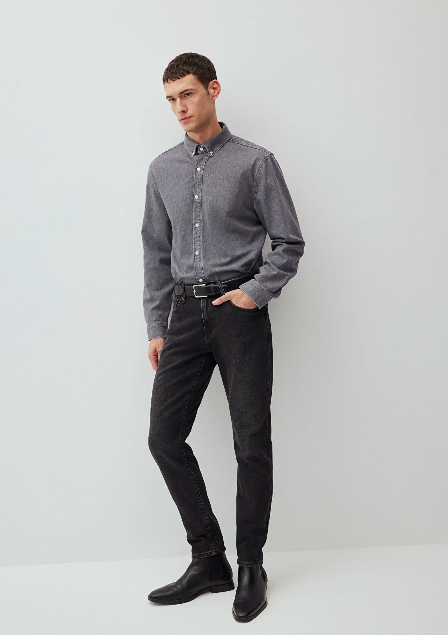 LONDON Classic Antrasit Jean Erkek Pantolon 0010172-87848