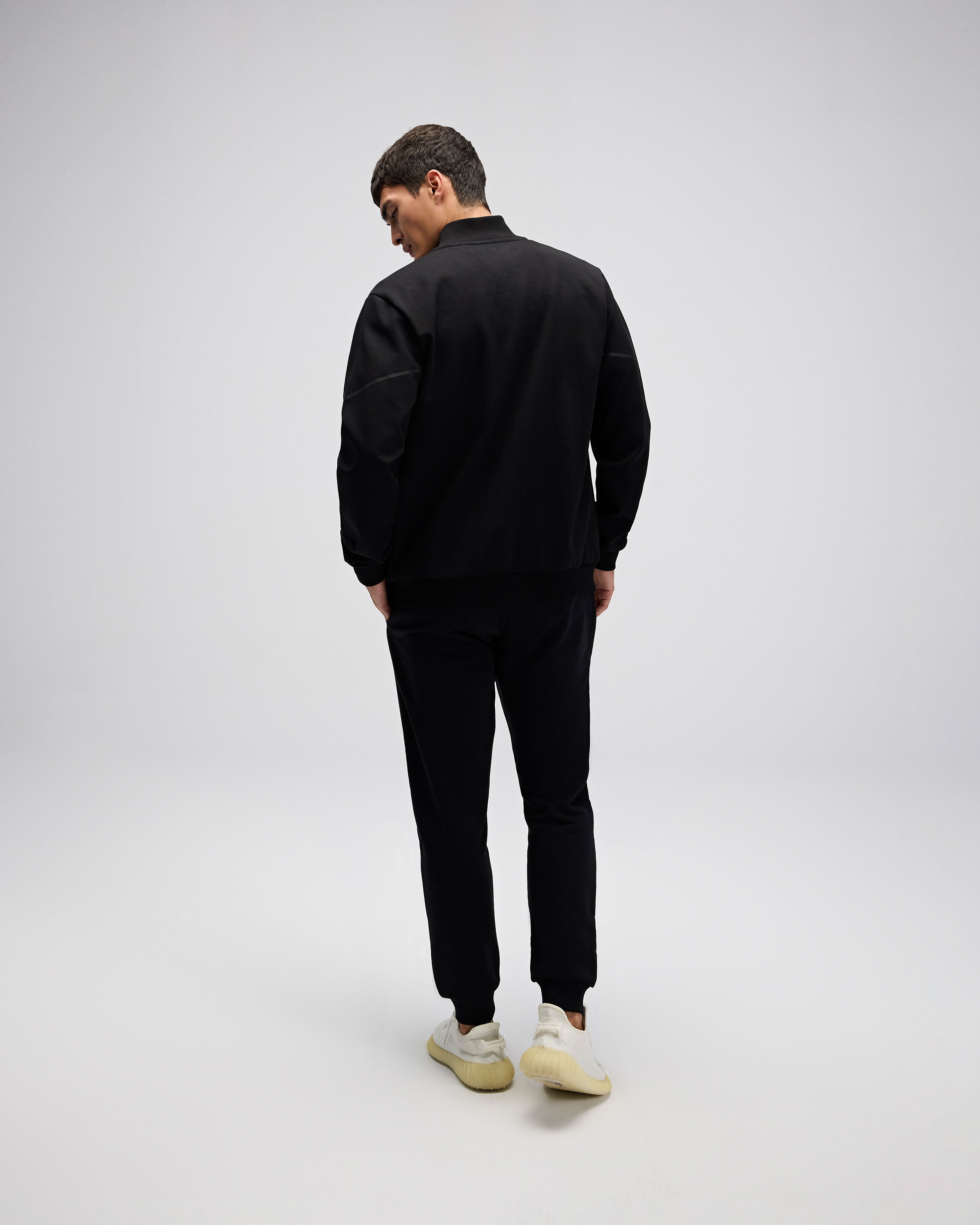 Erkek Fermuarlı Siyah Sweatshirt EM545-BK