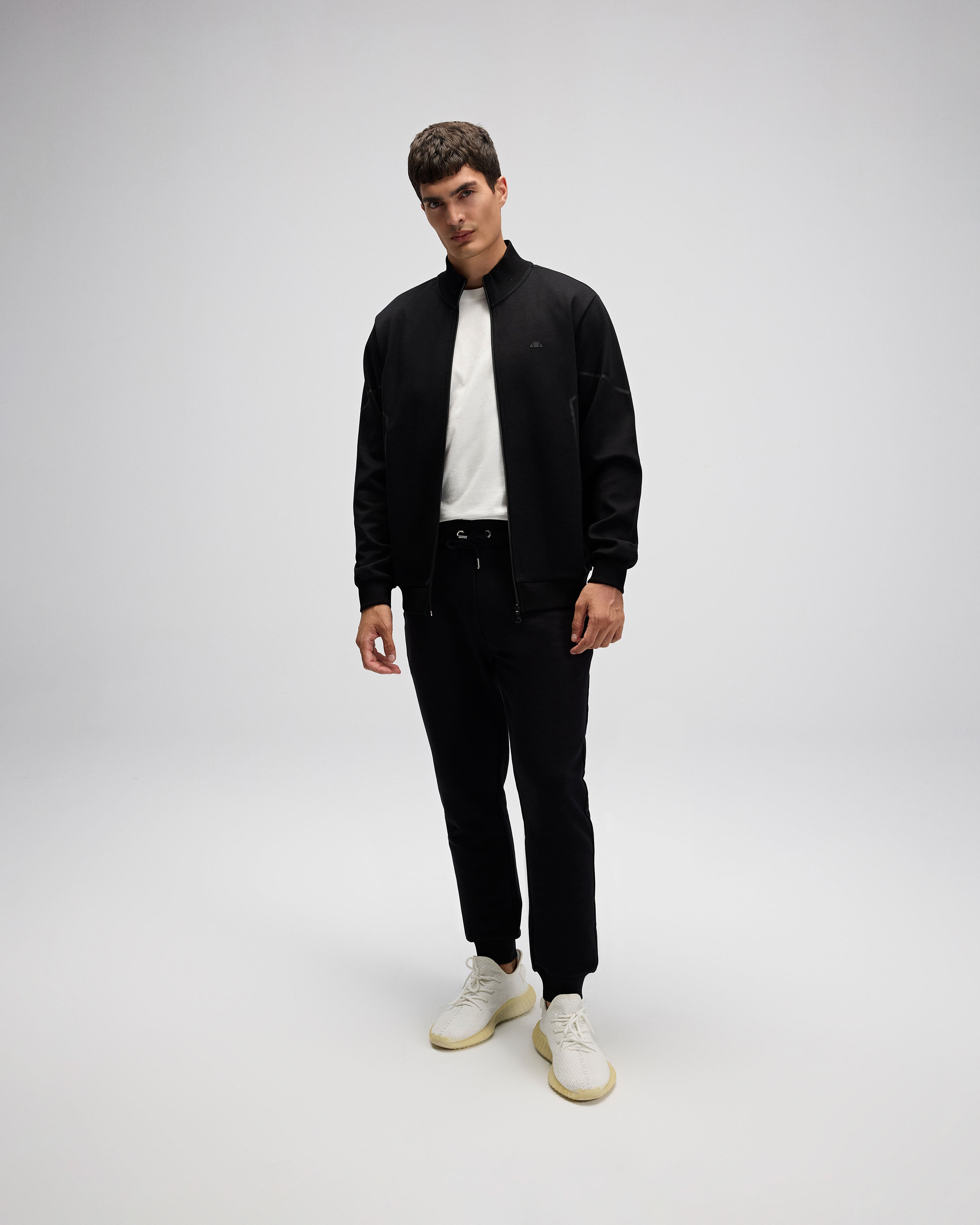 Erkek Fermuarlı Siyah Sweatshirt EM545-BK