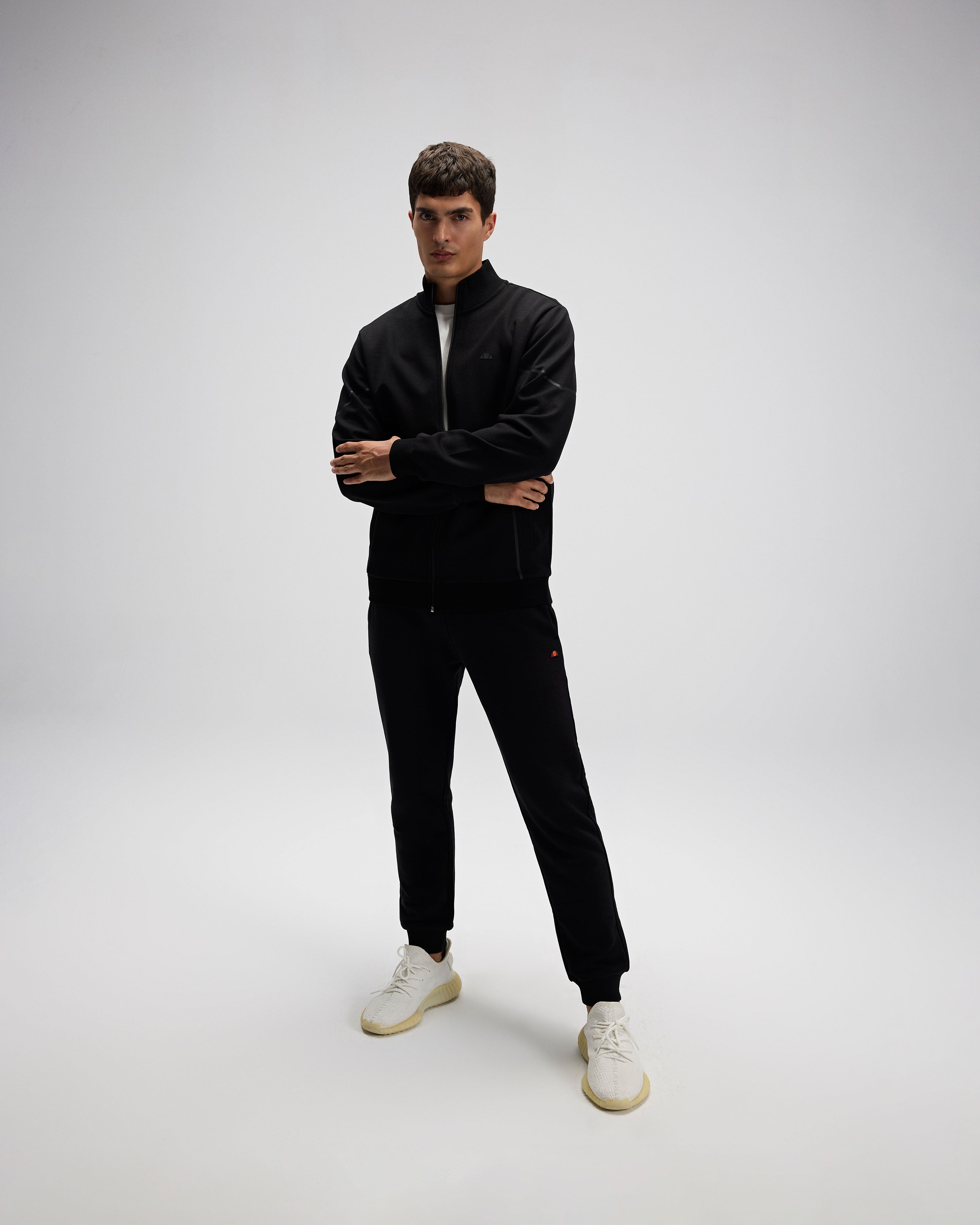 Erkek Fermuarlı Siyah Sweatshirt EM545-BK