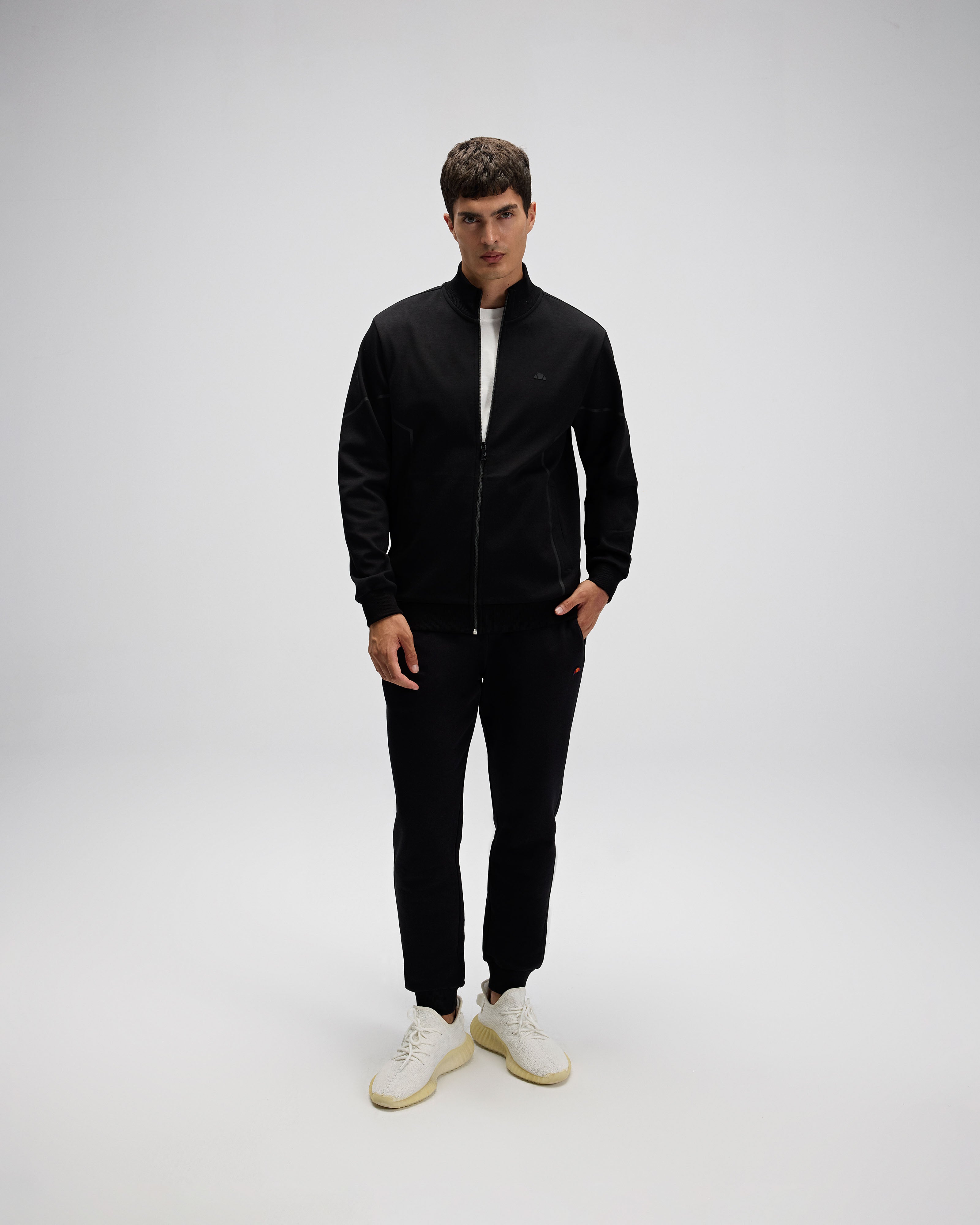 Erkek Fermuarlı Siyah Sweatshirt EM545-BK