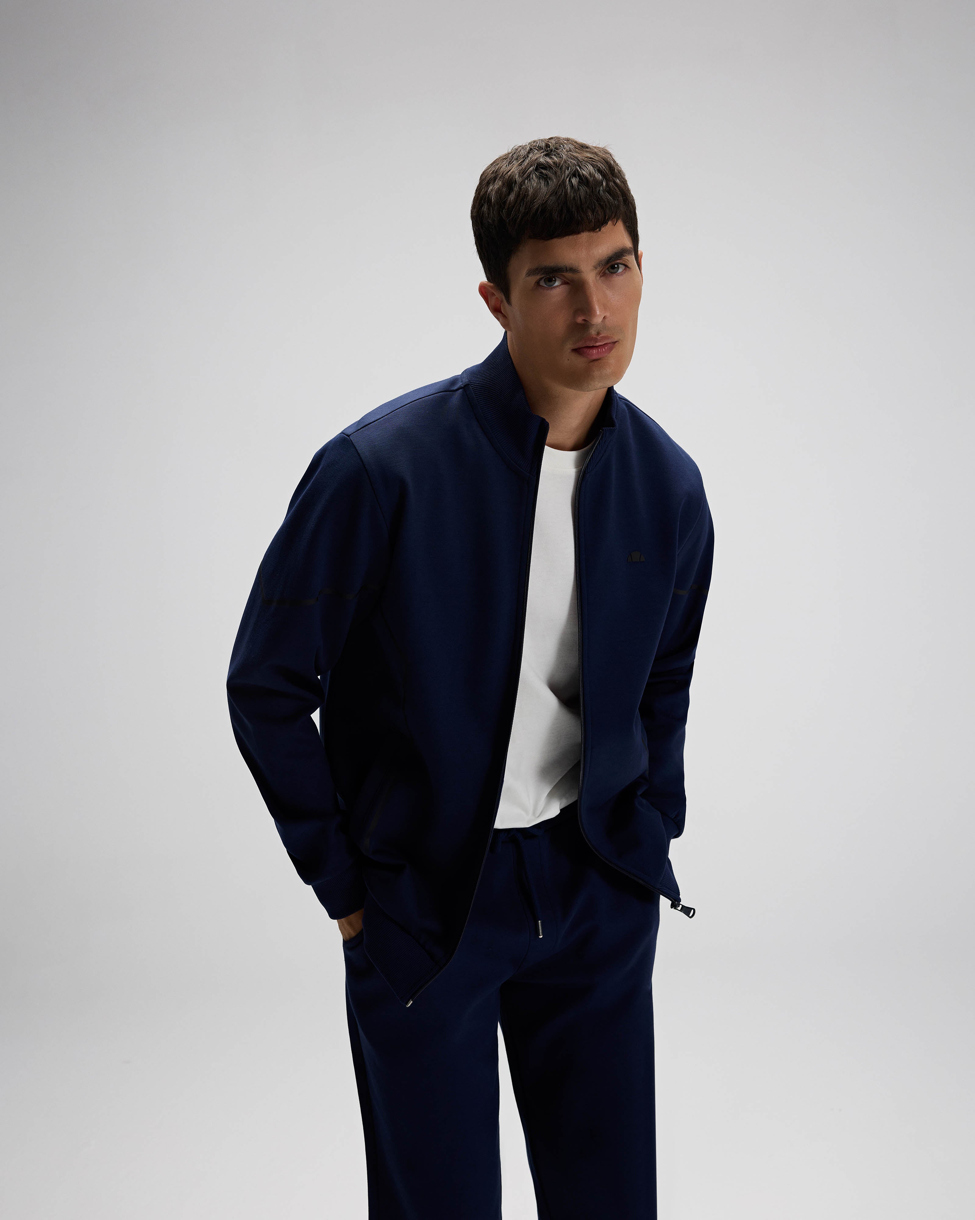 Erkek Fermuarlı Lacivert Sweatshirt EM545-NV