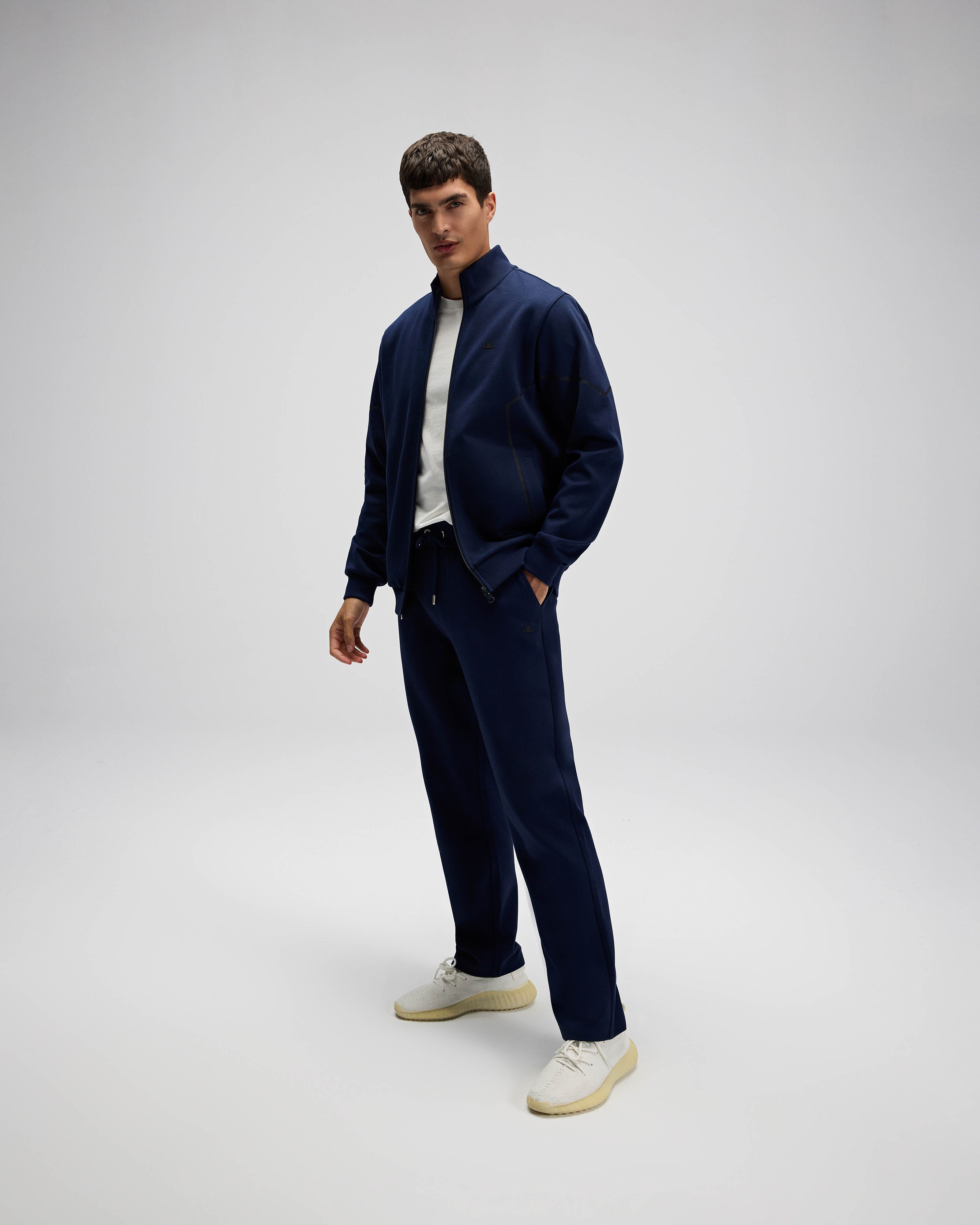 Erkek Fermuarlı Lacivert Sweatshirt EM545-NV