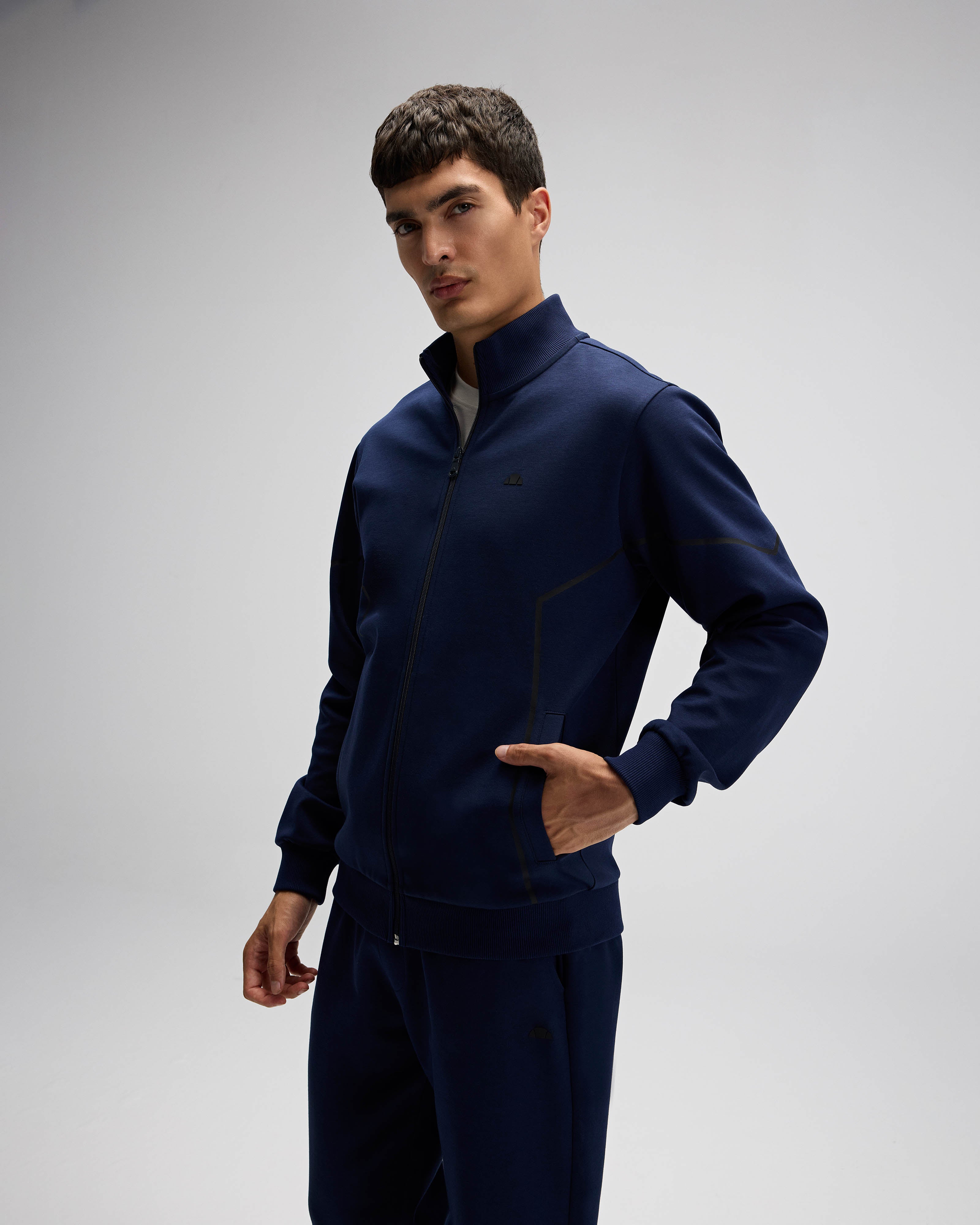 Erkek Fermuarlı Lacivert Sweatshirt EM545-NV