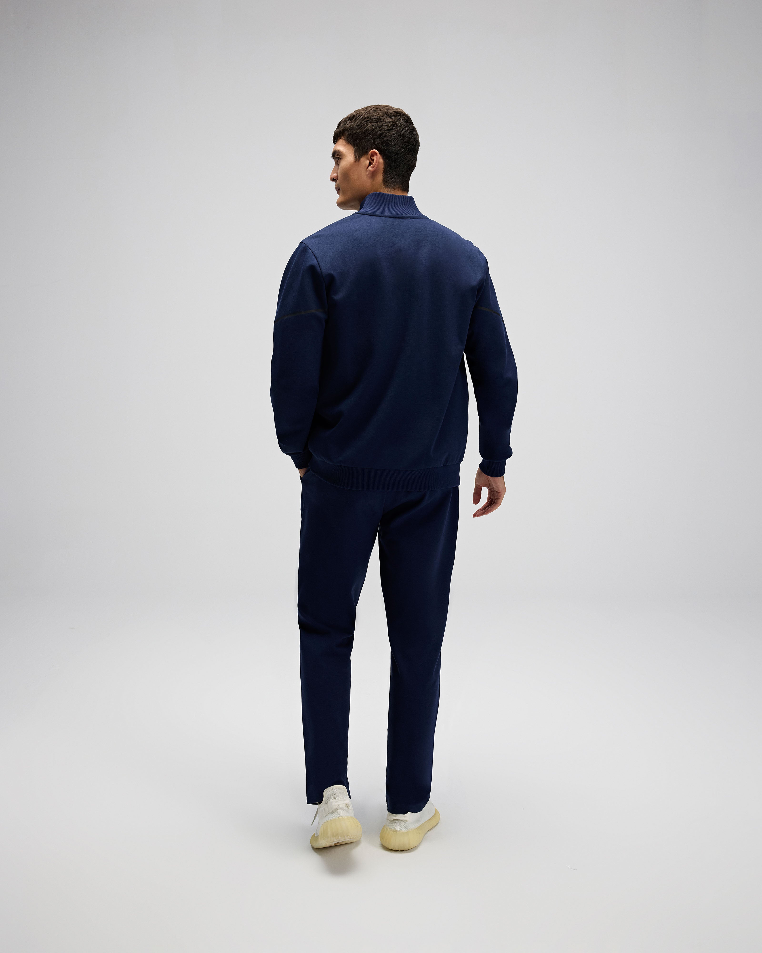 Erkek Fermuarlı Lacivert Sweatshirt EM545-NV