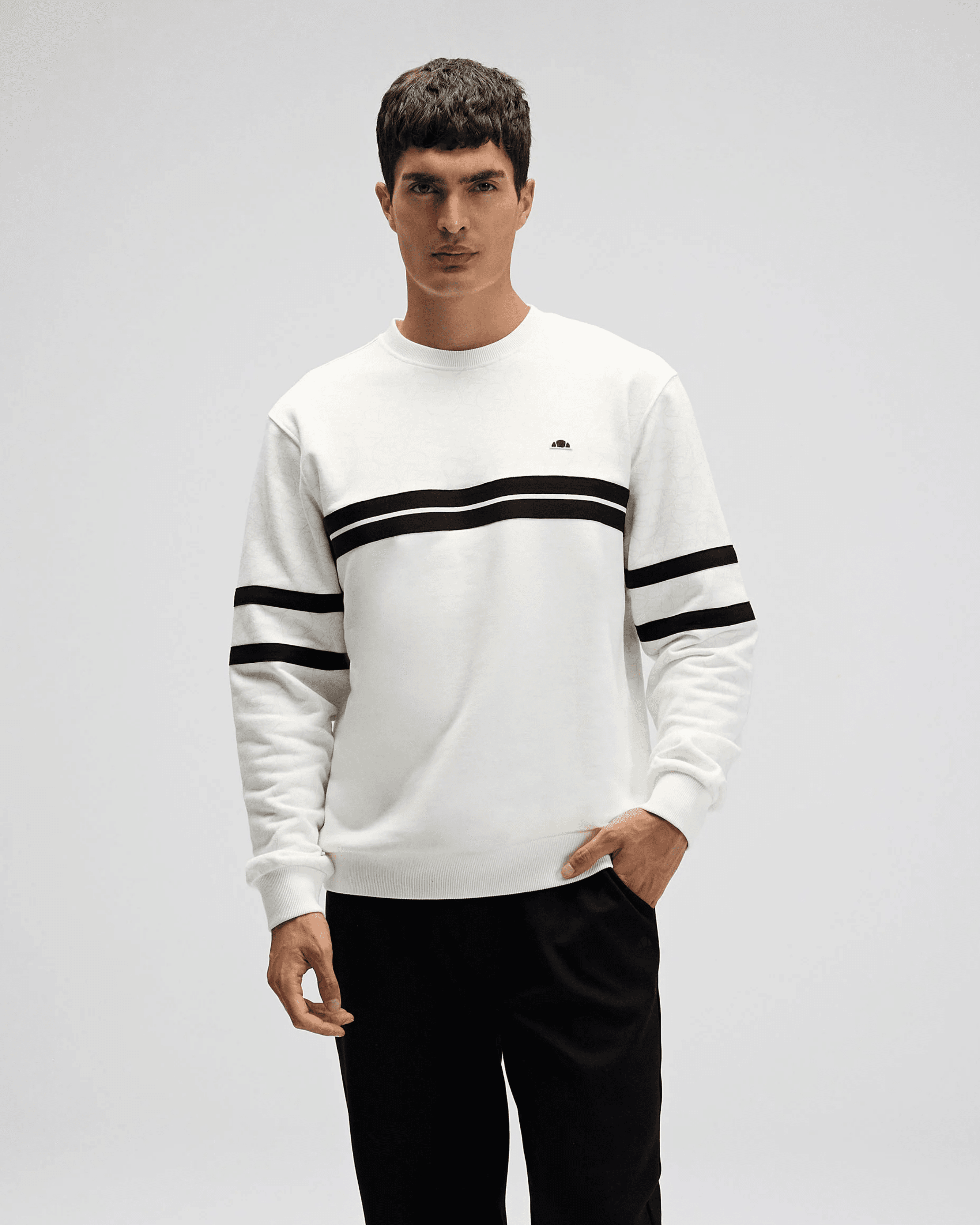 Erkek Beyaz Sweatshirt EM618-OF