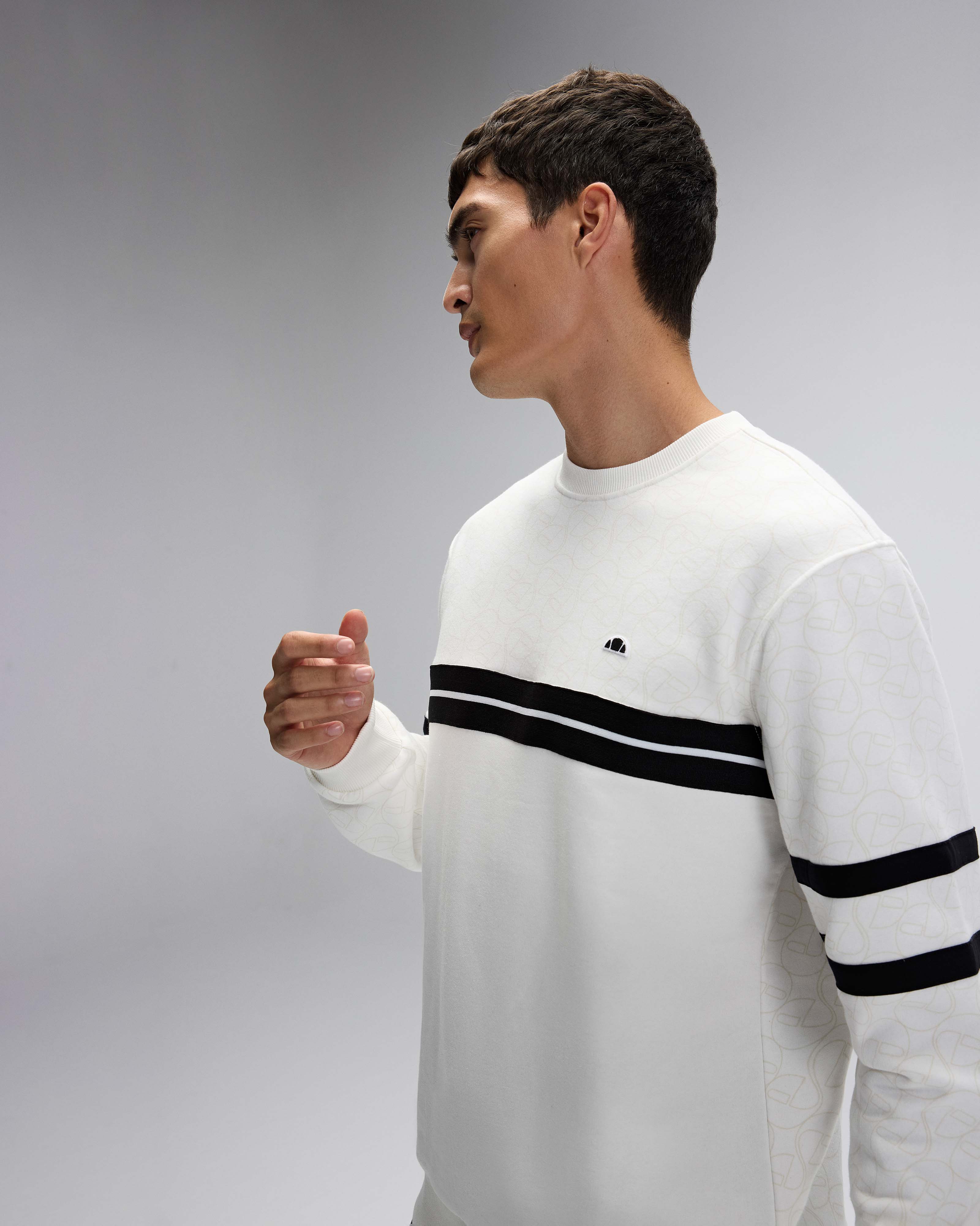 Erkek Beyaz Sweatshirt EM618-OF