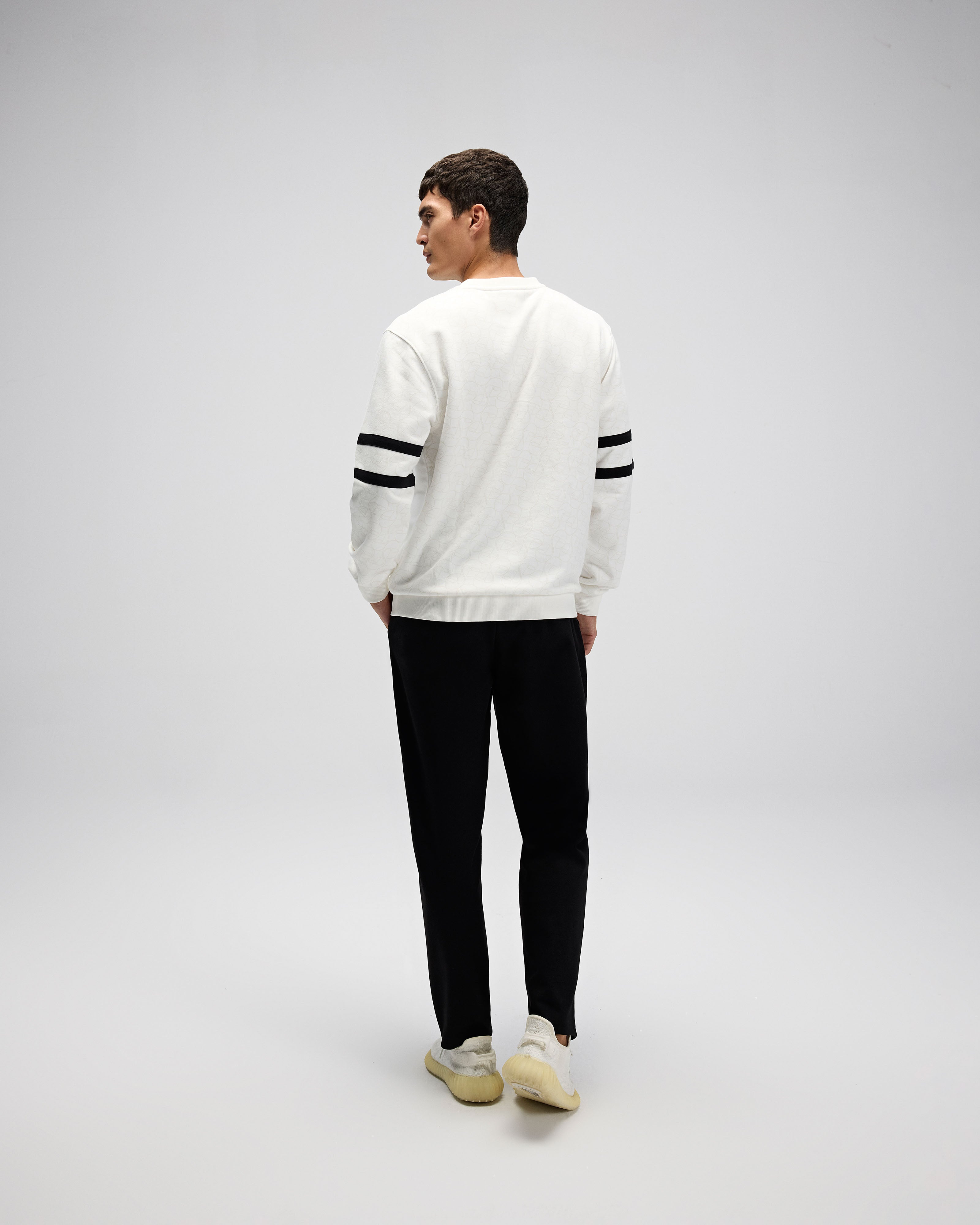 Erkek Beyaz Sweatshirt EM618-OF