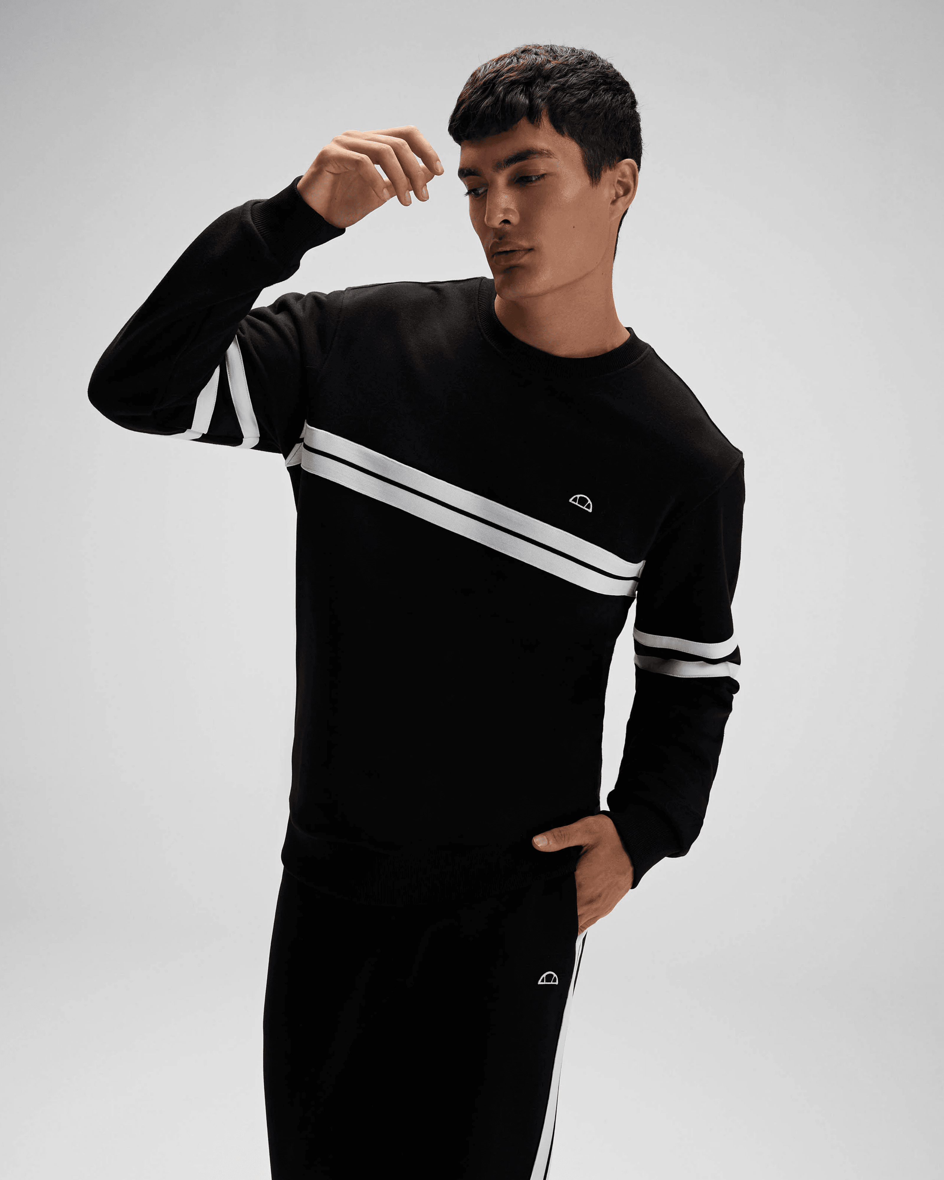 Erkek Siyah Sweatshirt EM618-BK