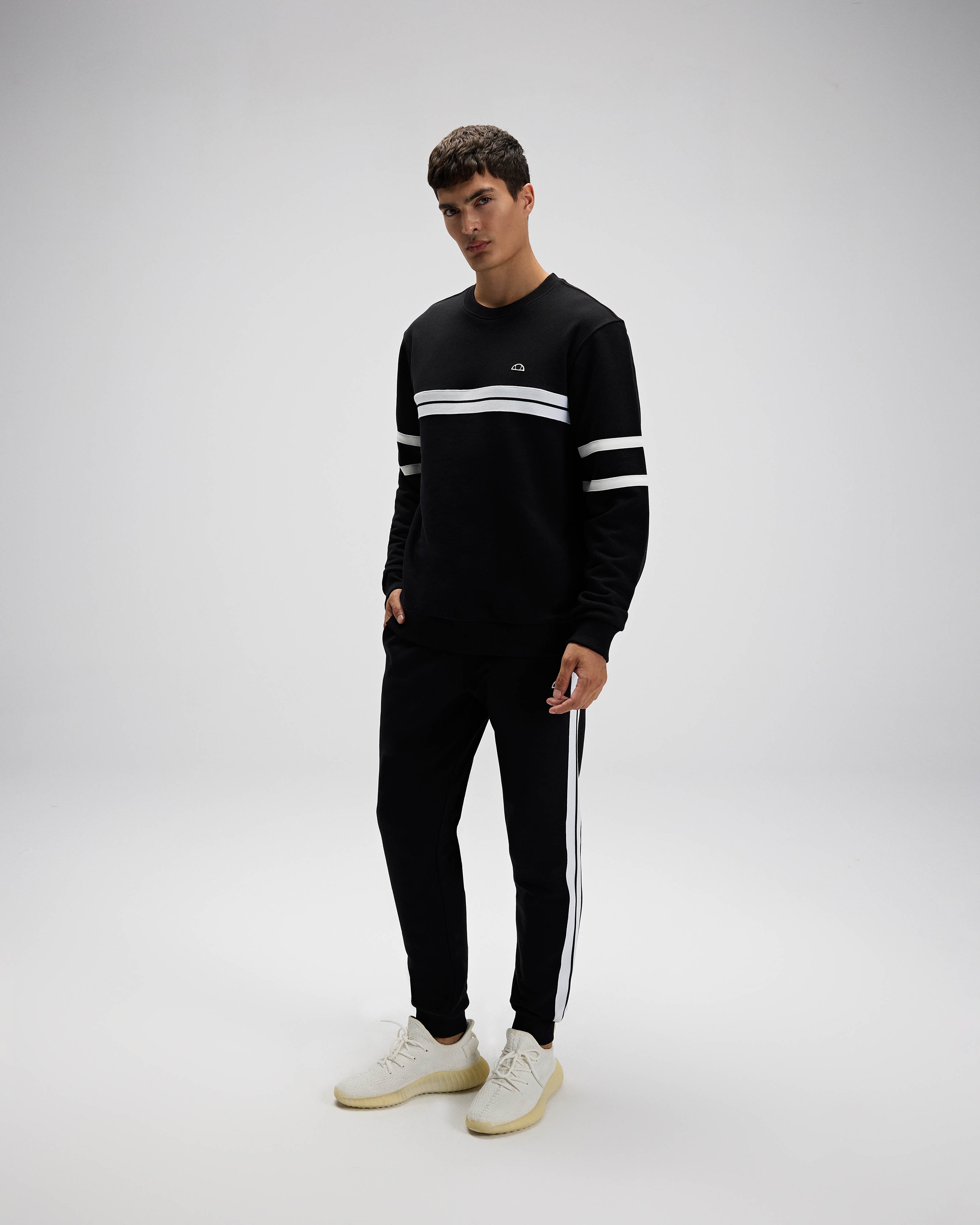 Erkek Siyah Sweatshirt EM618-BK