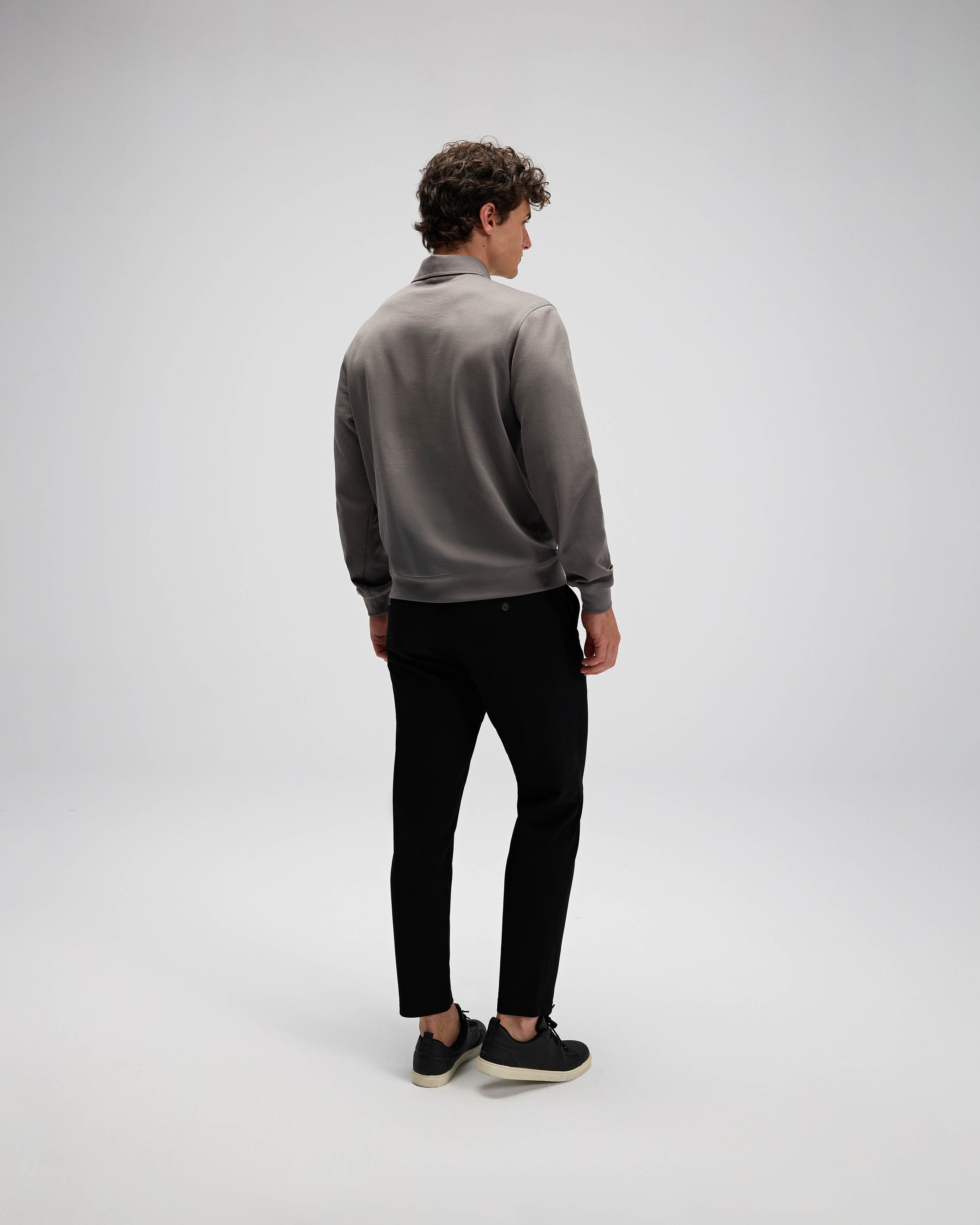 Erkek Antrasit Polo Sweatshirt EM607-ANT