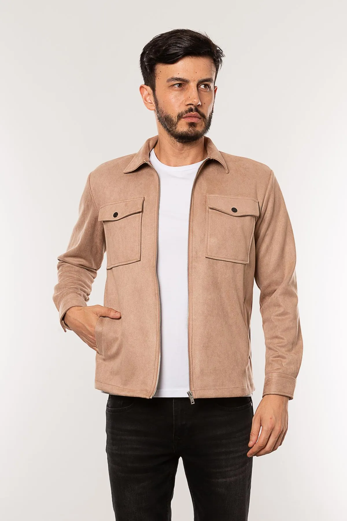 Erkek Süet Mevsimlik Ceket CAZ 2005