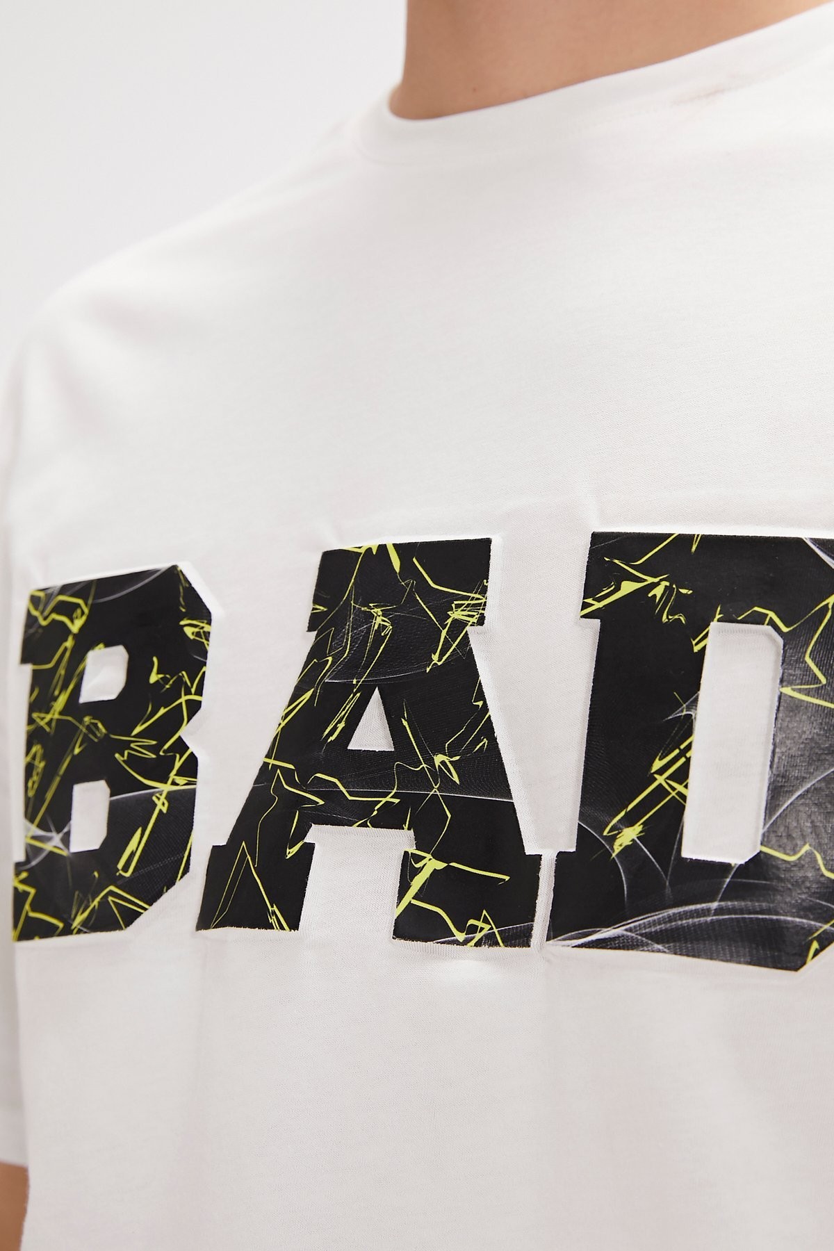 Bad Bear Levin Baskılı Oversize Erkek Tişört