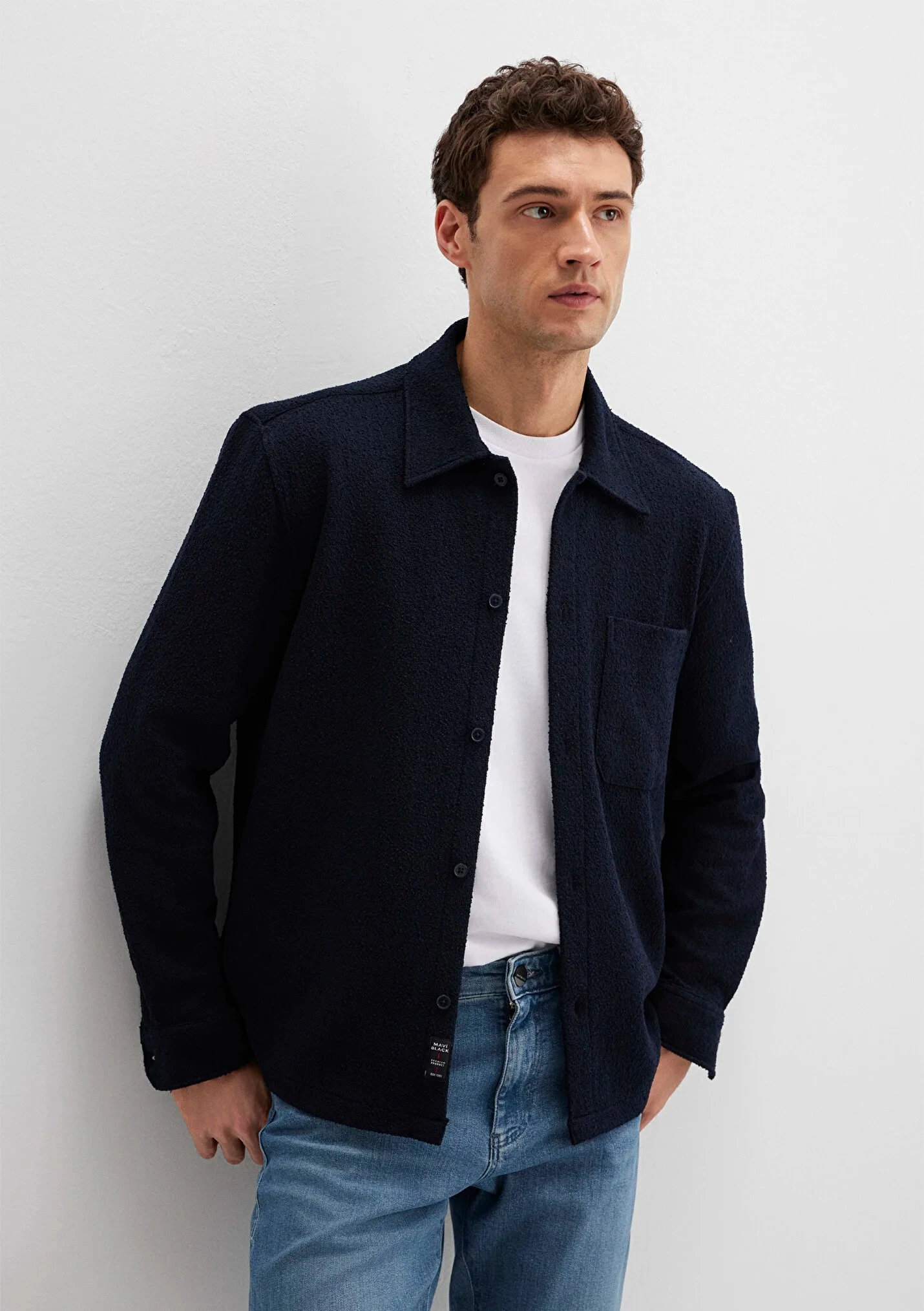 Mavi Black Lacivert Erkek Cepli Gömlek