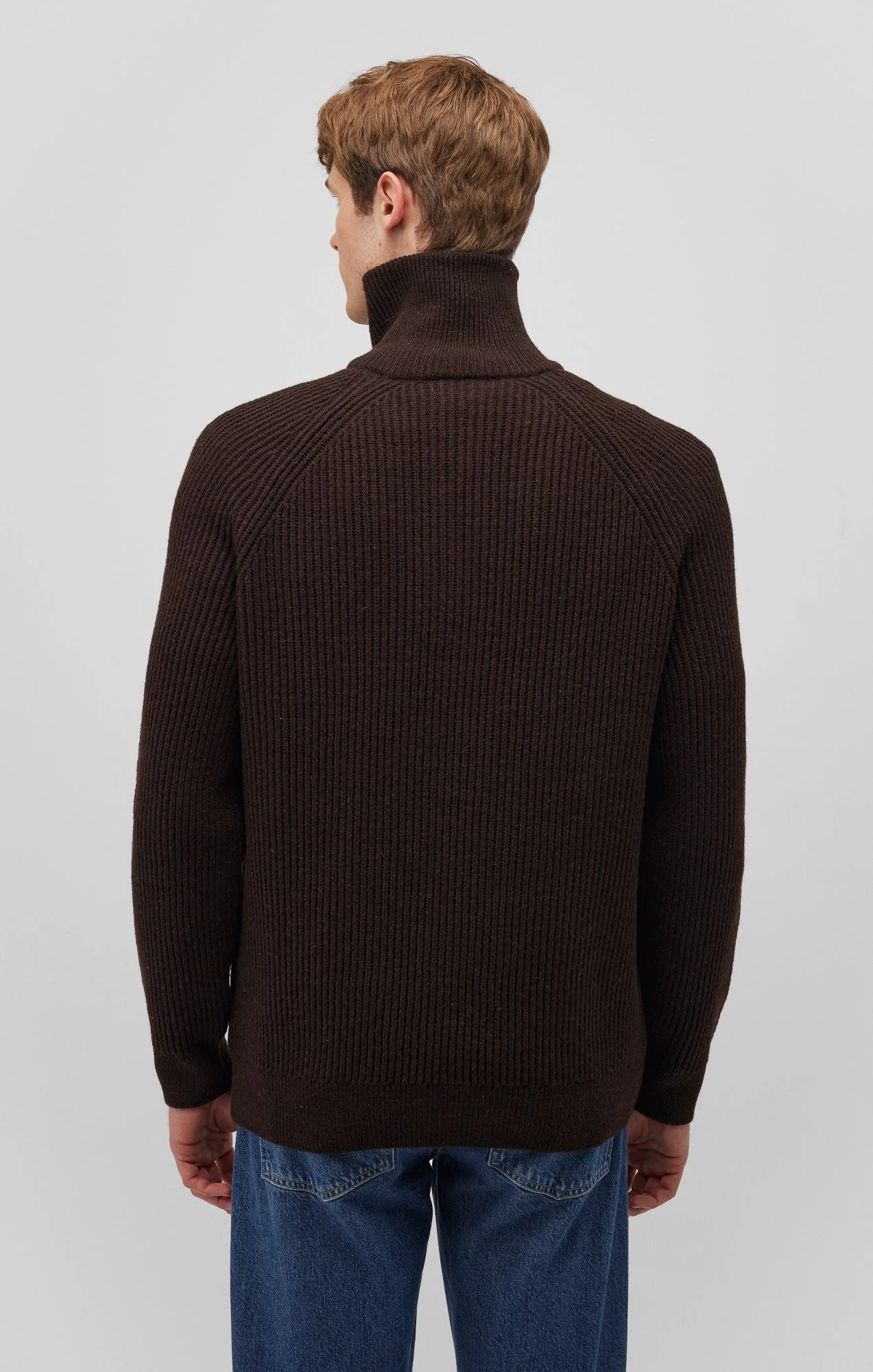 Erkek Yarım Fermuarlı Kahverengi Sweatshirt 0710271-88615