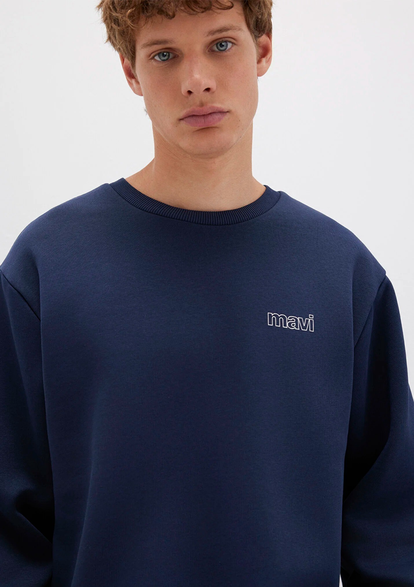 Mavi Logo Baskılı Lacivert Erkek Sweatshirt 0S10379-70488