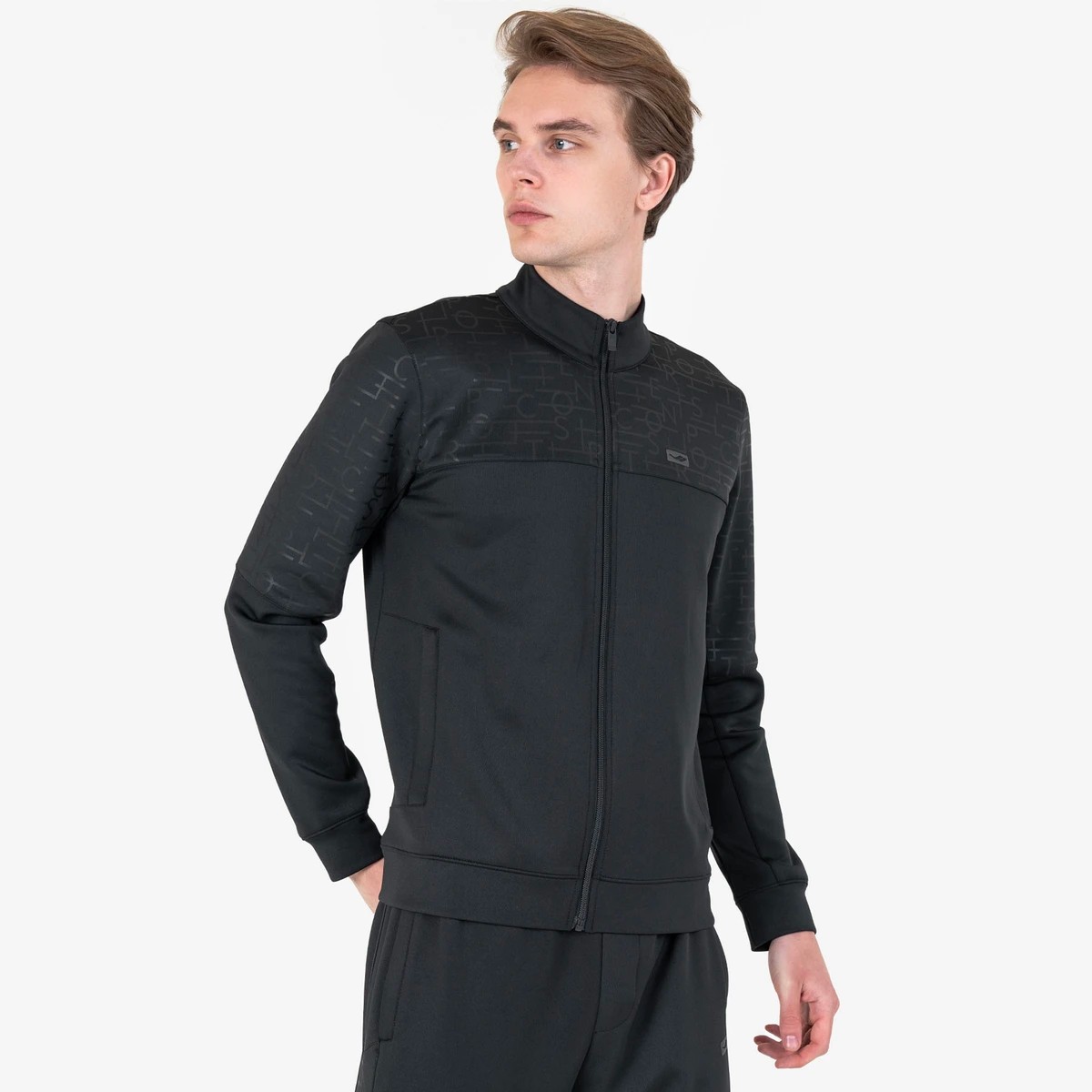 Lescon Erkek Siyah Fermuarlı Sweatshirt 24B-1135-23N
