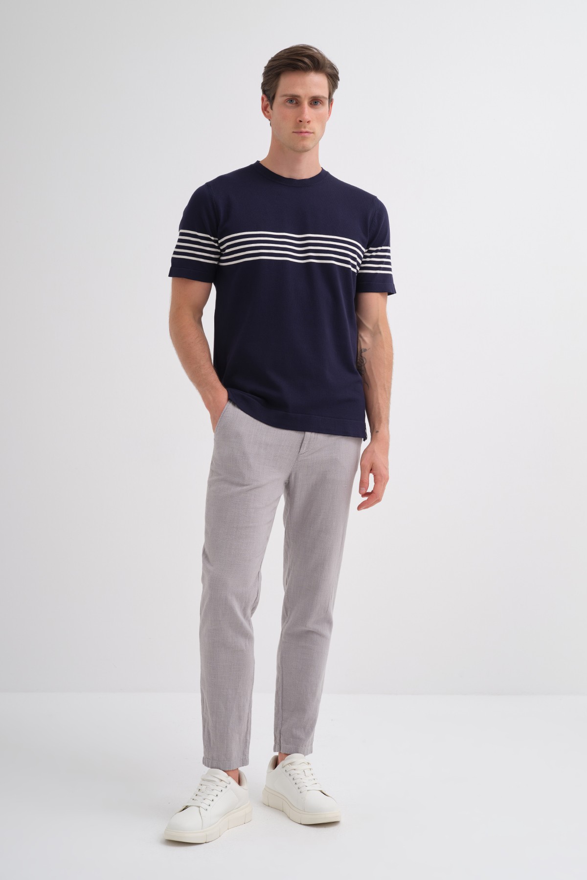 CAZ 3040 Bisiklet Yaka Triko T-Shirt