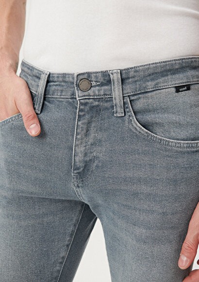 KVNÇ Gri Mavi Black 90S Jean Erkek Pantolon 001070-83703