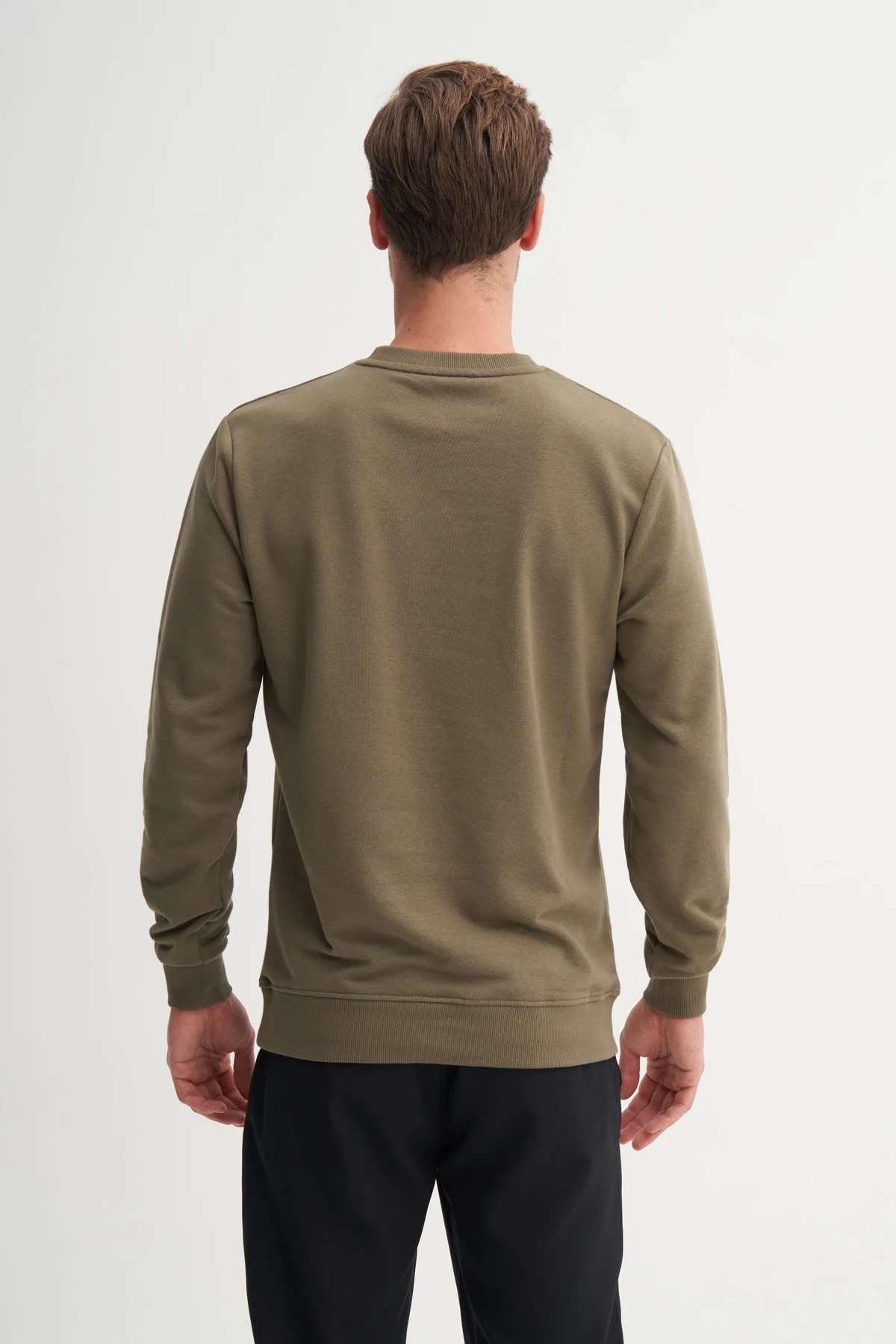 CAZ 56100 Haki Bisiklet Yaka Erkek Sweatshirt