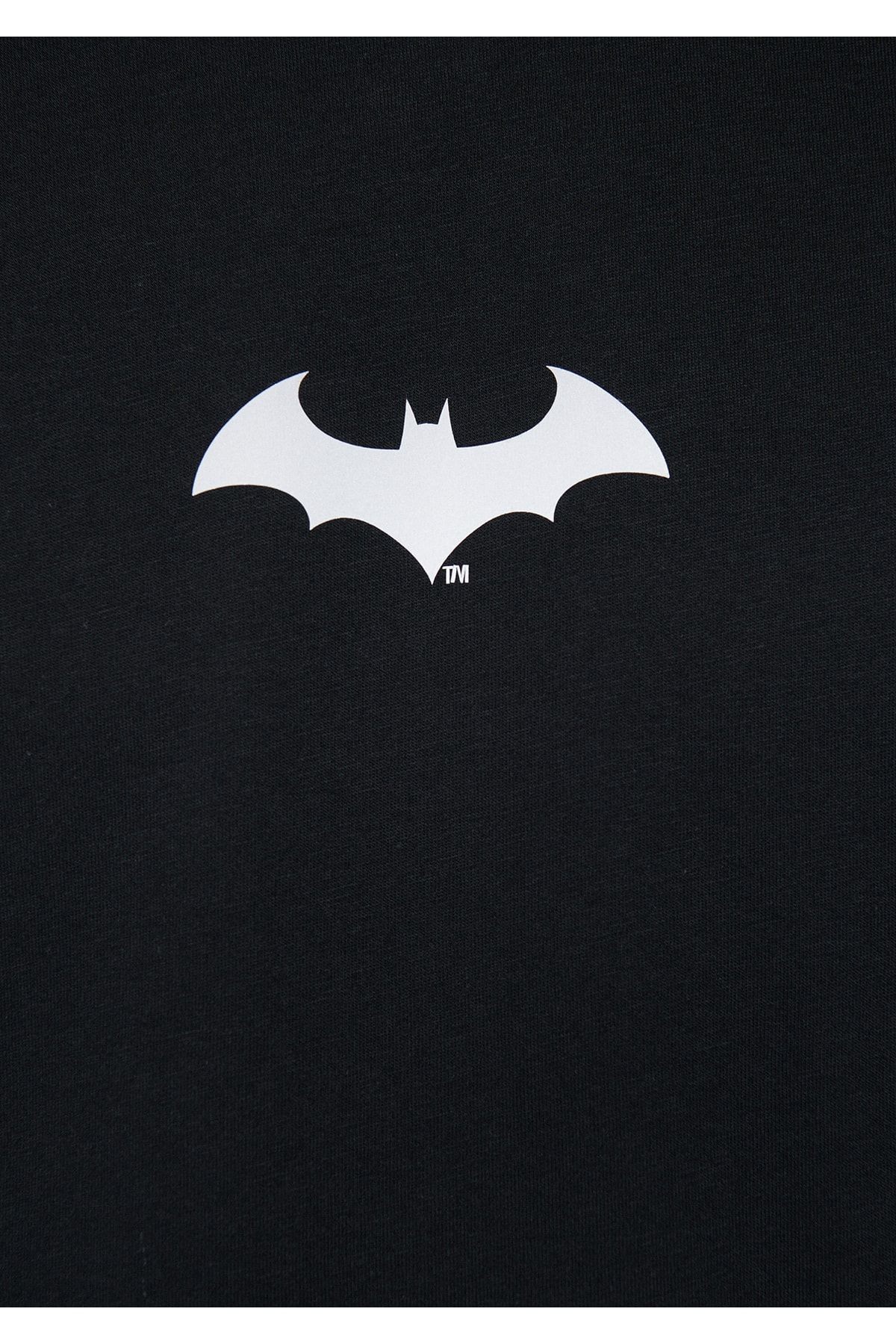 Mavi BATMAN Reflektör Baskılı Erkek Siyah Tişört
