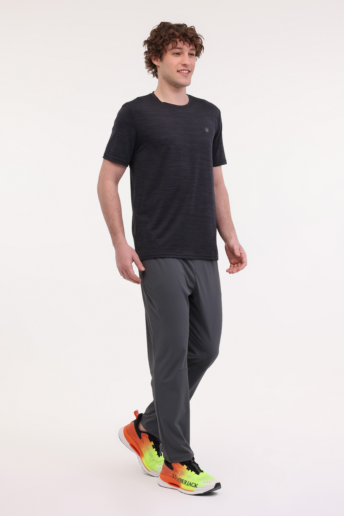 Lumberjack MB CT1328 5FX ANTRASIT MULINE Erkek Kısa Kol T-Shirt
