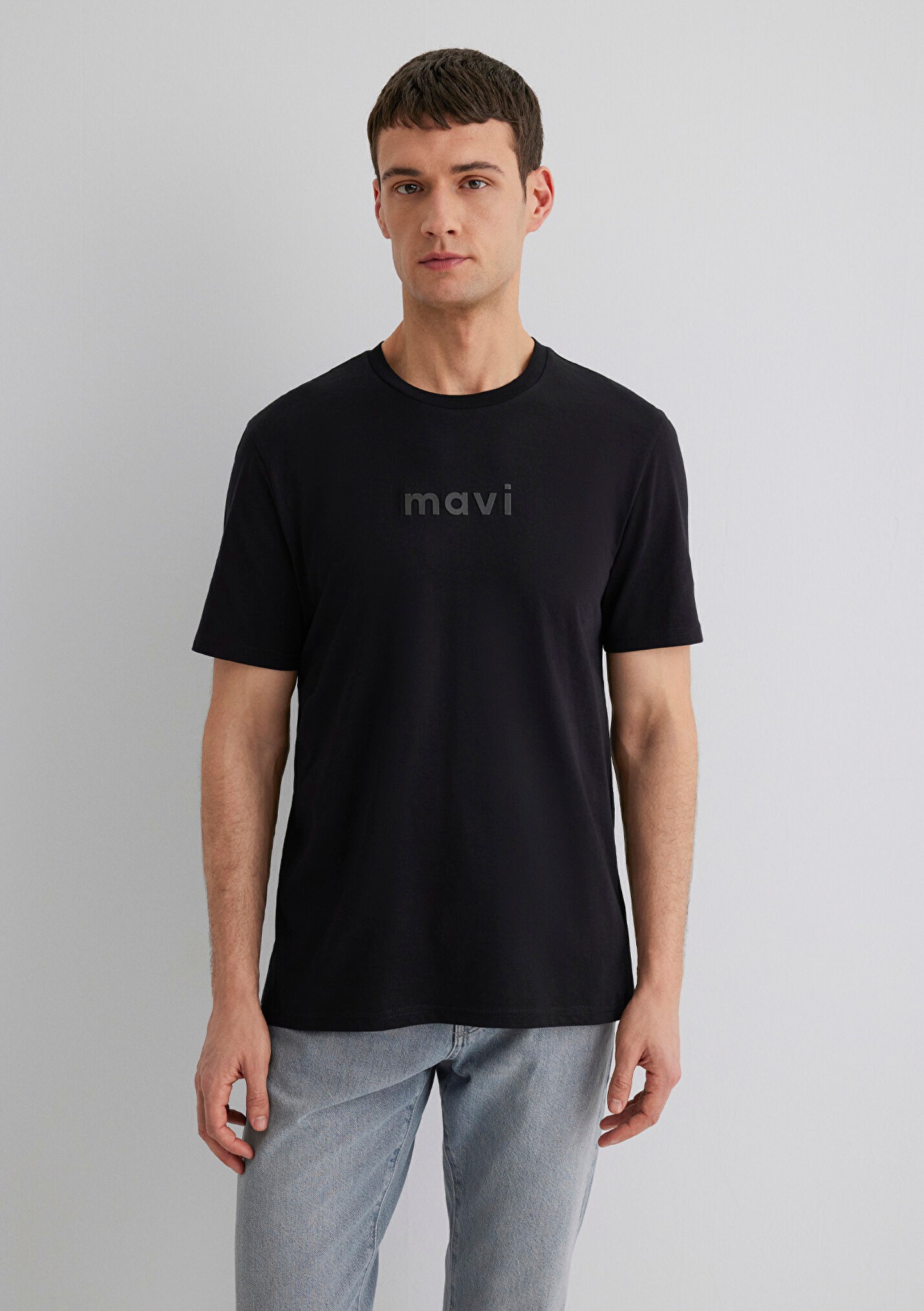 Mavi Baskılı Siyah Erkek Tişört 0612732-900