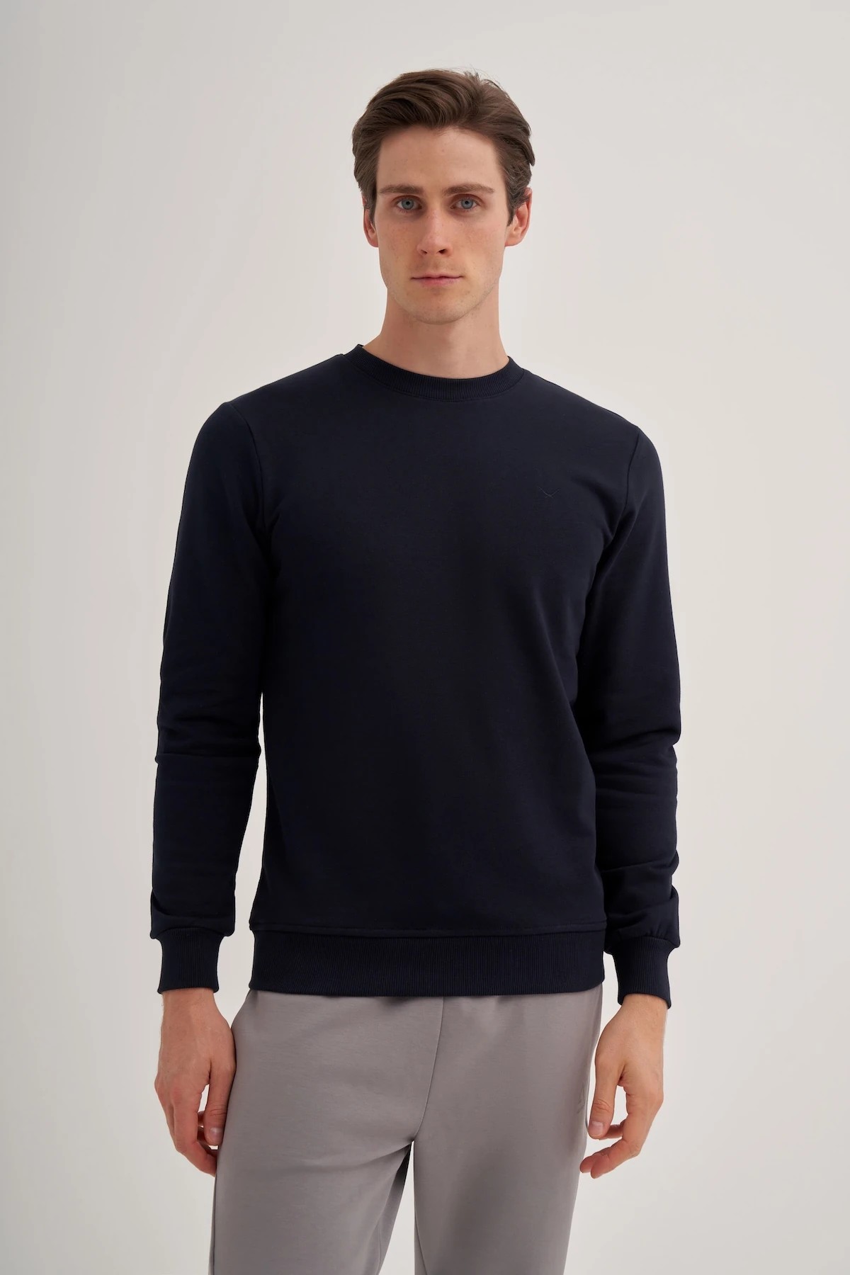 CAZ 56100 Bisiklet Yaka Lacivert Erkek Sweatshirt