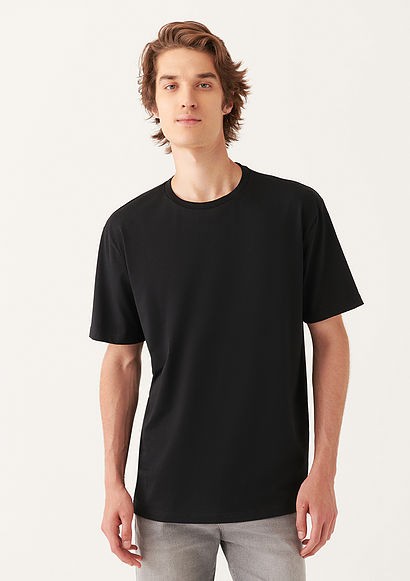 Mavi Stretch Siyah Basic Erkek Tişört Rahat Kesim 0610136-900
