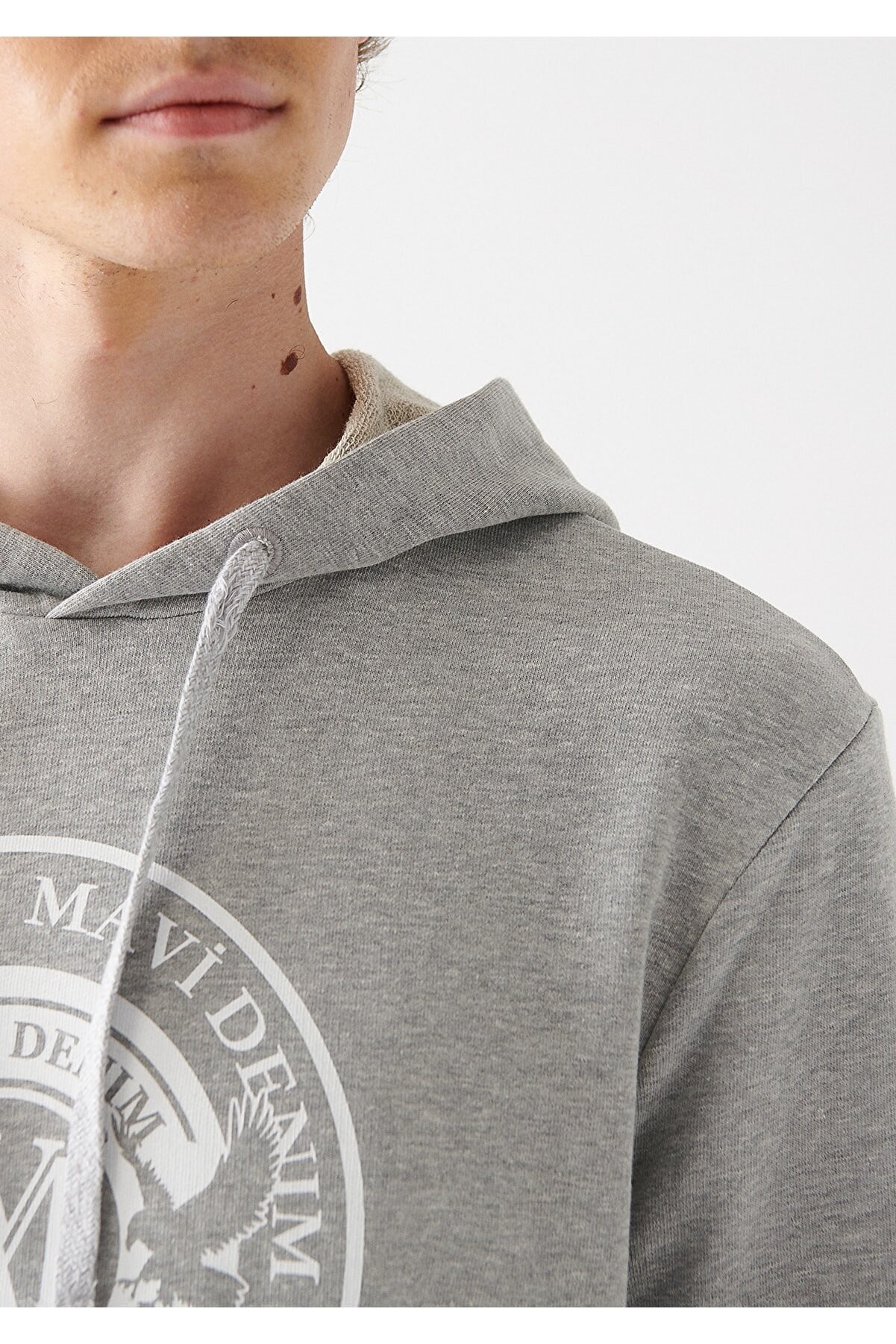 Mavi Mavi Baskılı Sweatshırt Gri Melanj