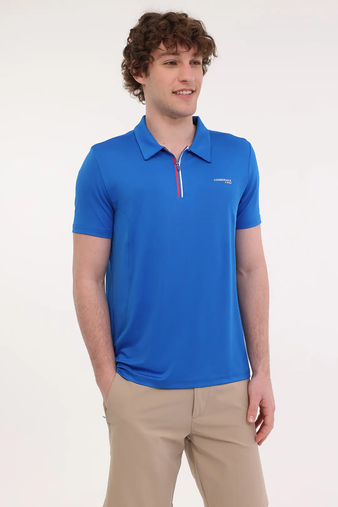 LUMBERJACK ML RENATO 12ITL1016 5FX Saks Erkek Kısa Kol T-Shirt