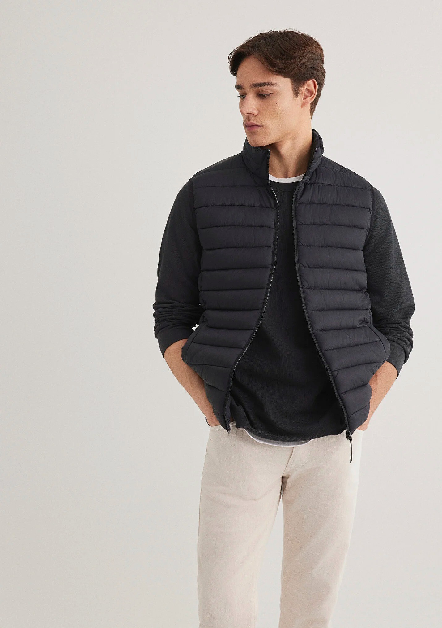 Mavi Siyah Şişme Erkek Yelek Regular Fit 0110338-900