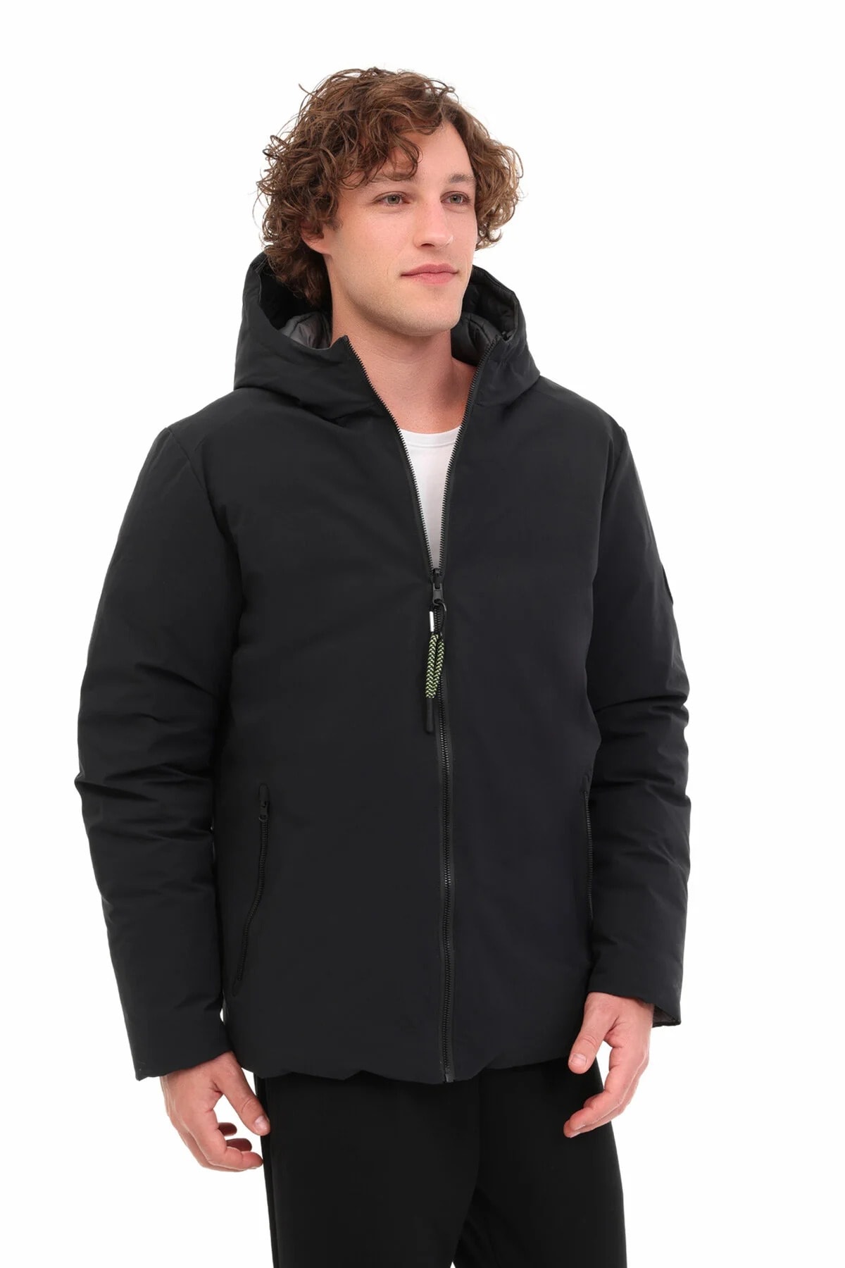 ML LUCAS COAT 1N55 5PR Çift Taraflı Erkek Siyah Mont