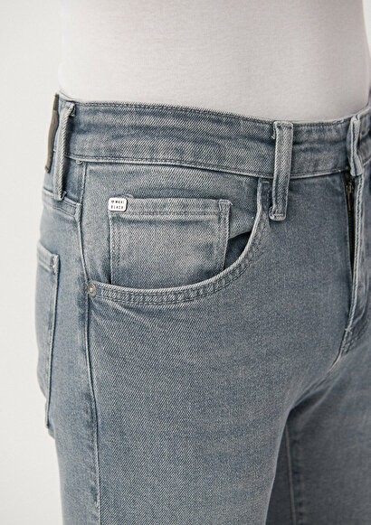 KVNÇ Gri Mavi Black 90S Jean Erkek Pantolon 001070-83703
