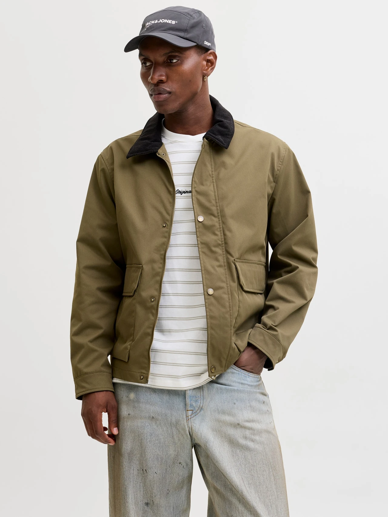 JACK & JONES JORCATSKILLS BARN Haki Erkek Mevsimlik Ceket - UppStairs