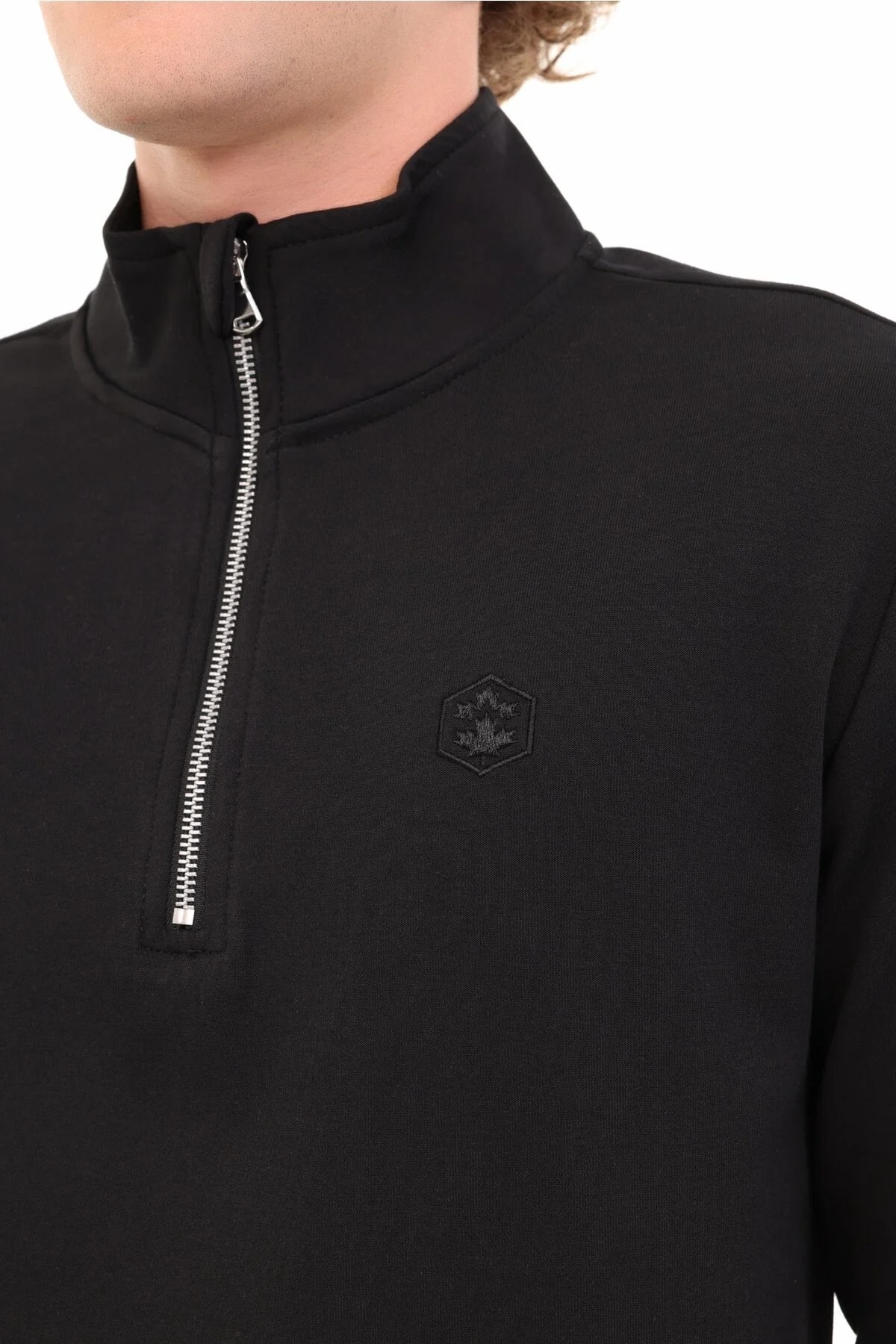MB BS47 HZIP SW 5PR Siyah Erkek Sweatshirt