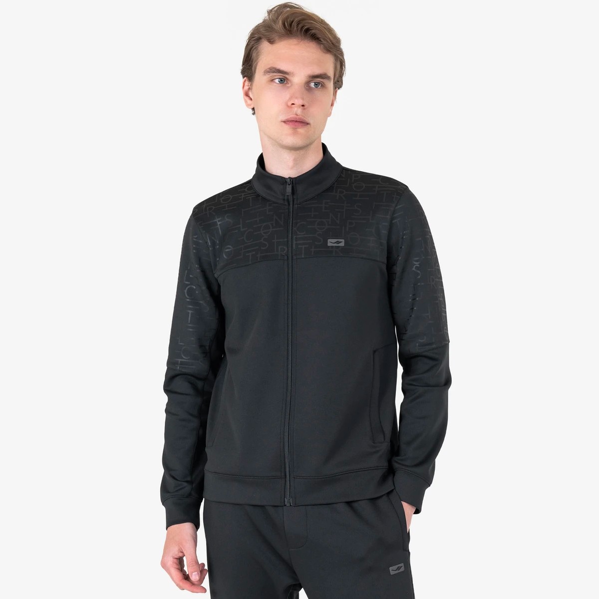 Lescon Erkek Siyah Fermuarlı Sweatshirt 24B-1135-23N