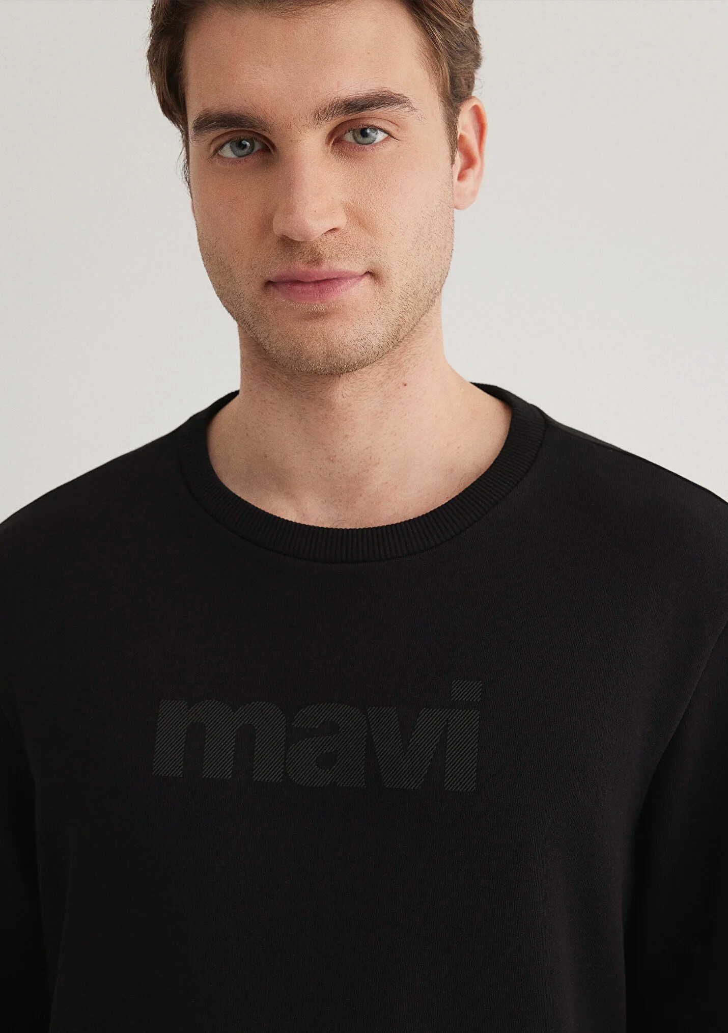 Baskılı Erkek Siyah Sweatshirt 066303-900