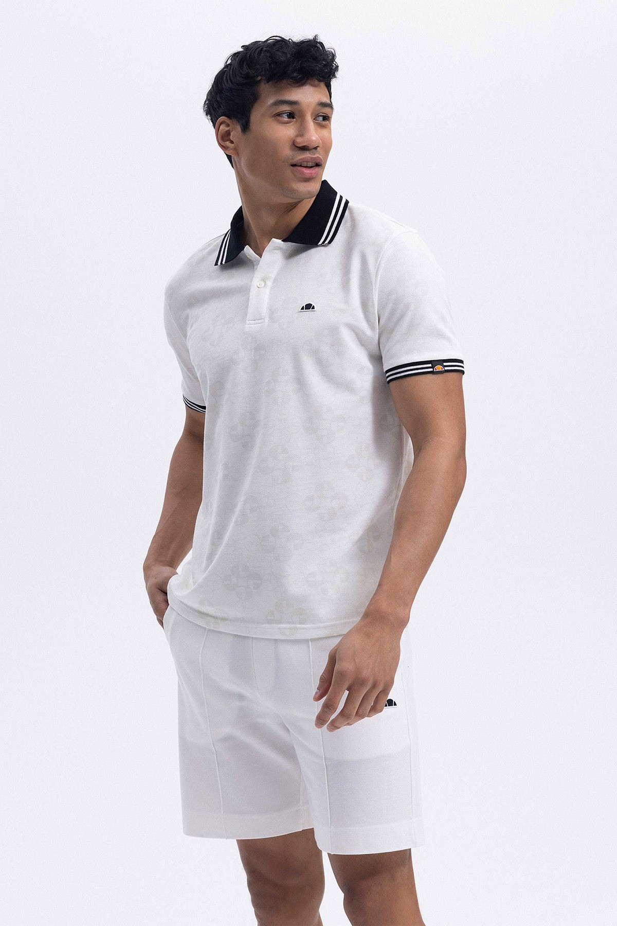 Ellesse Erkek Polo Yaka Beyaz Tişört EM381-WT