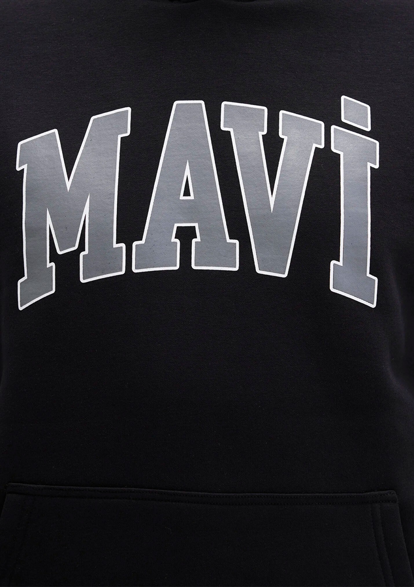 Logo Baskılı Kapüşonlu Siyah Erkek Sweatshirt 067149-902