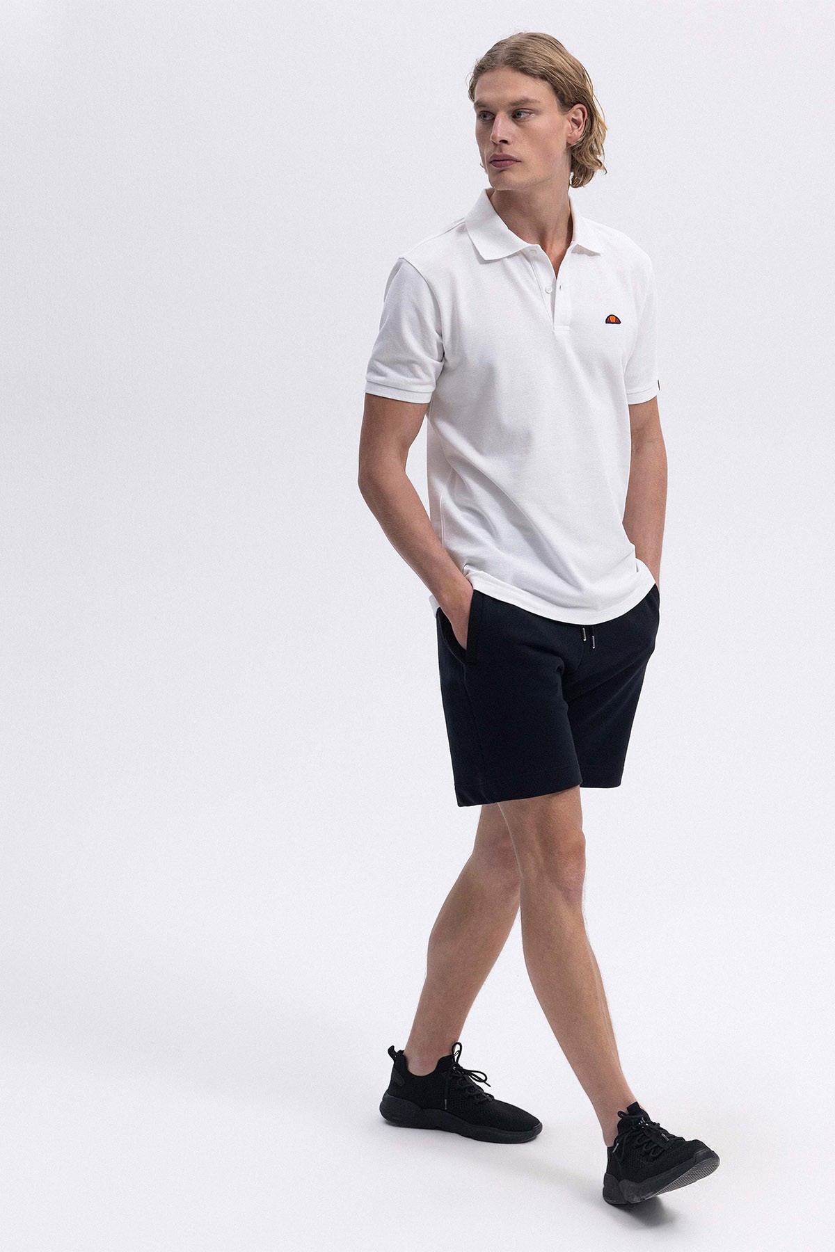 Ellesse Erkek Polo Yaka Beyaz Tişört EM460-OF