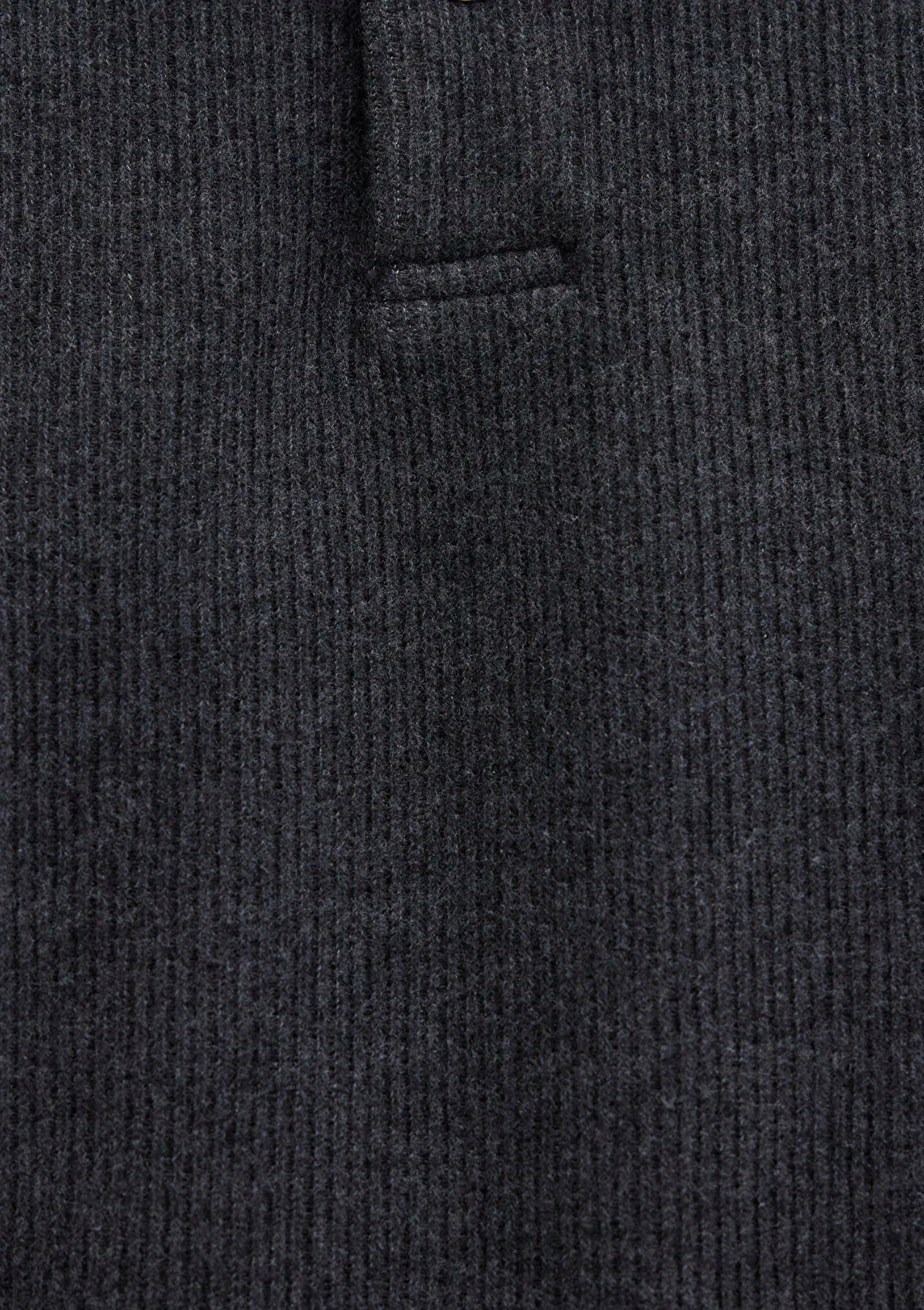 Erkek Antrasit Yarım Düğmeli Polo Yaka Sweatshirt