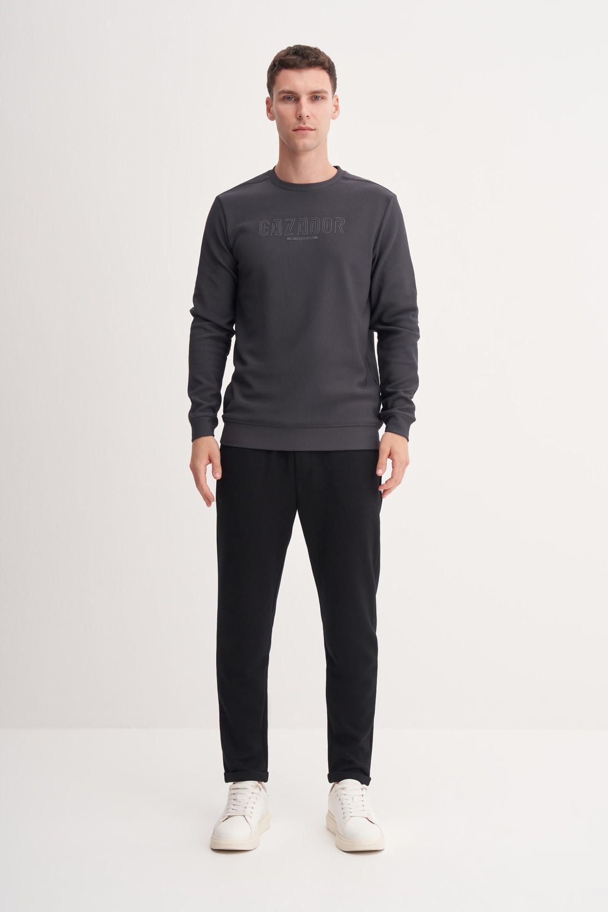 Cazador Baskılı Süprem Kumaş Erkek Antrasit Sweatshirt CAZ 53300