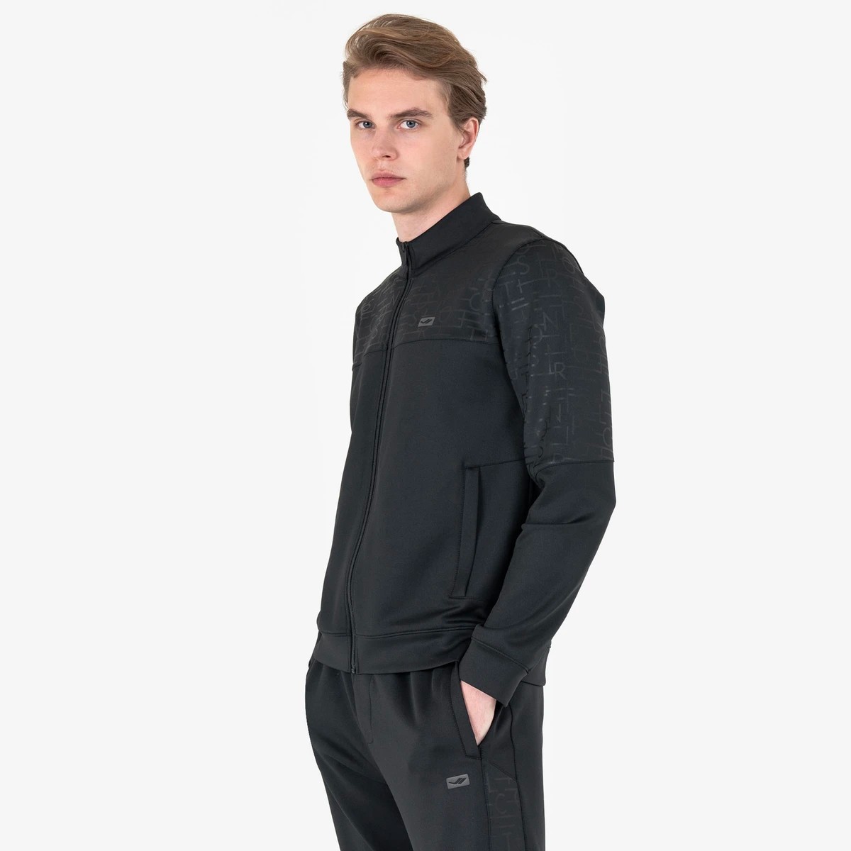 Lescon Erkek Siyah Fermuarlı Sweatshirt 24B-1135-23N