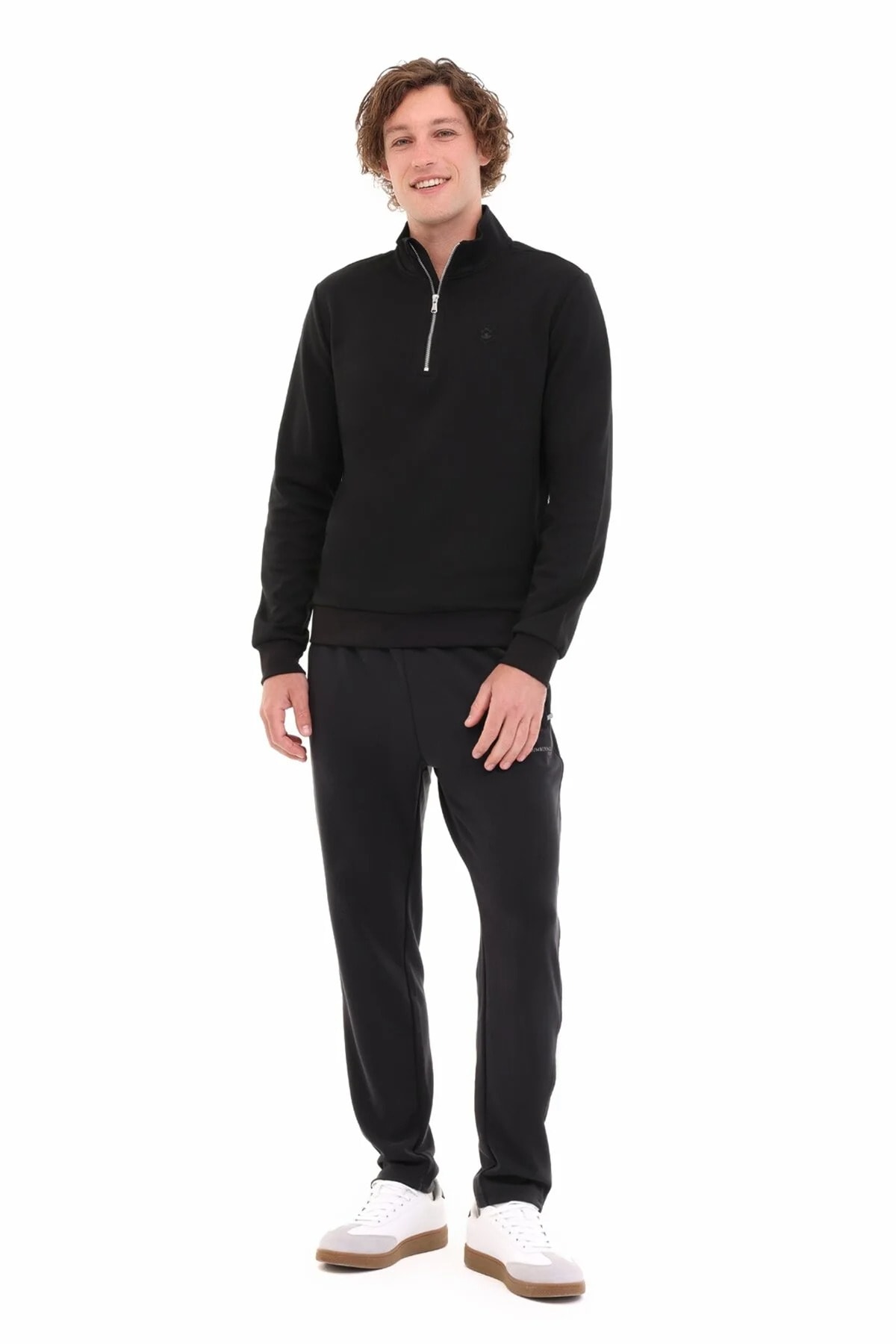 MB BS47 HZIP SW 5PR Siyah Erkek Sweatshirt
