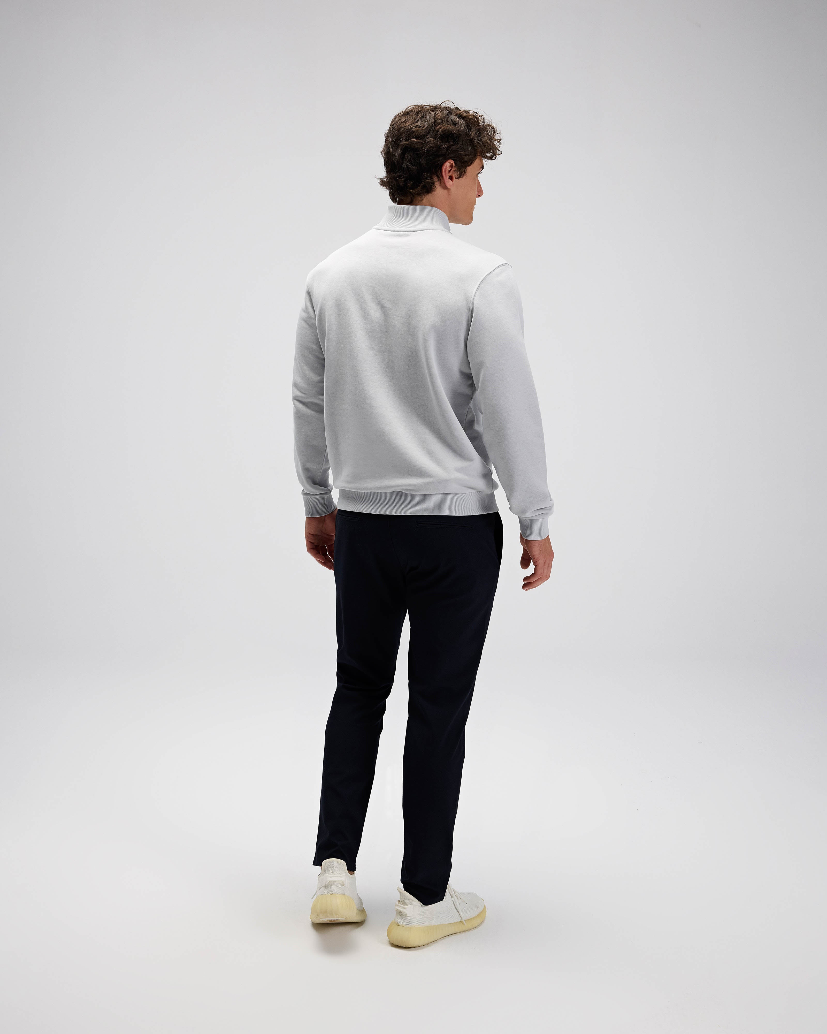 Gri Erkek Yarım Fermuarlı Sweatshirt EM580-GI