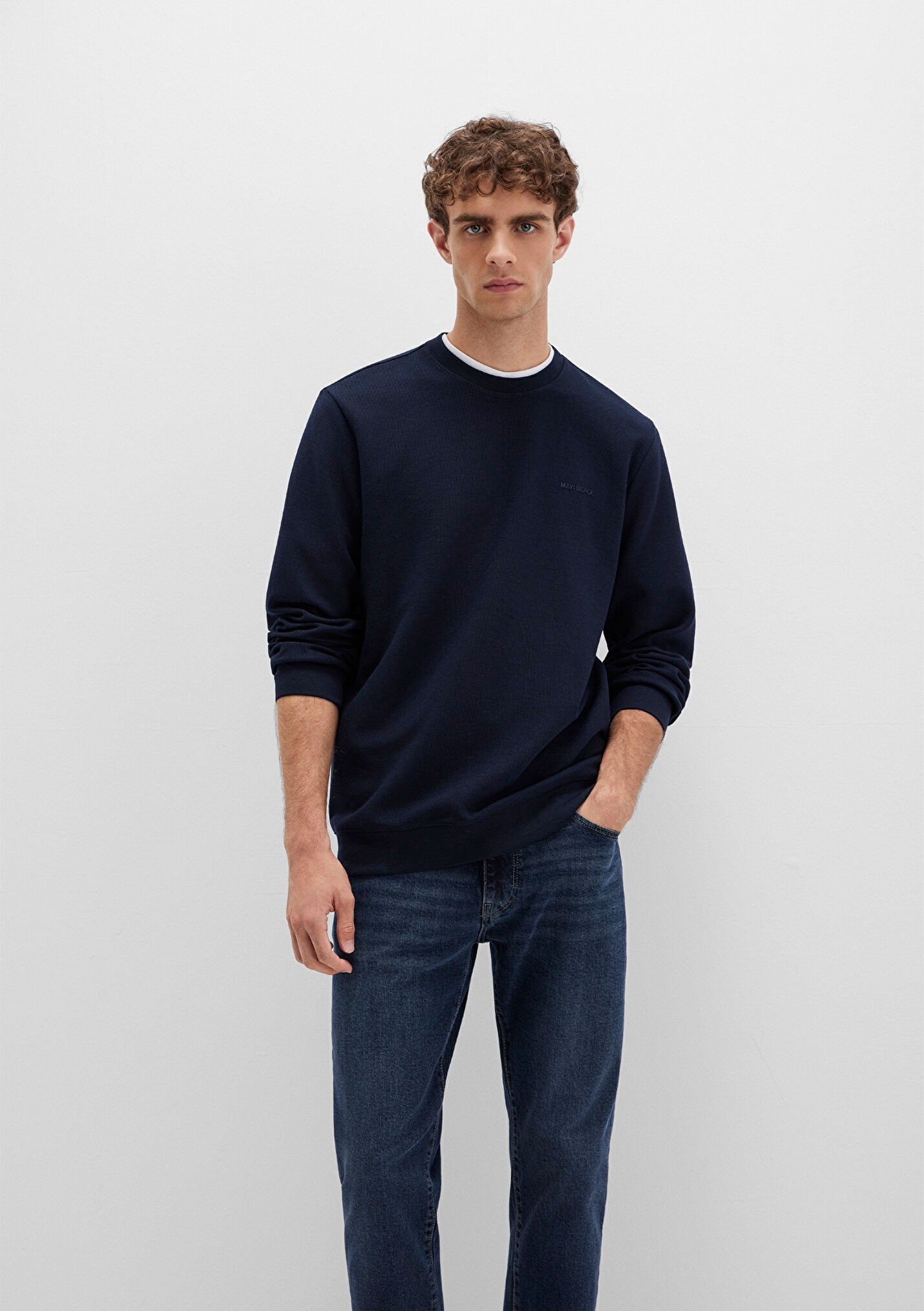 Lacivert Erkek Sweatshirt 0S10480-80872