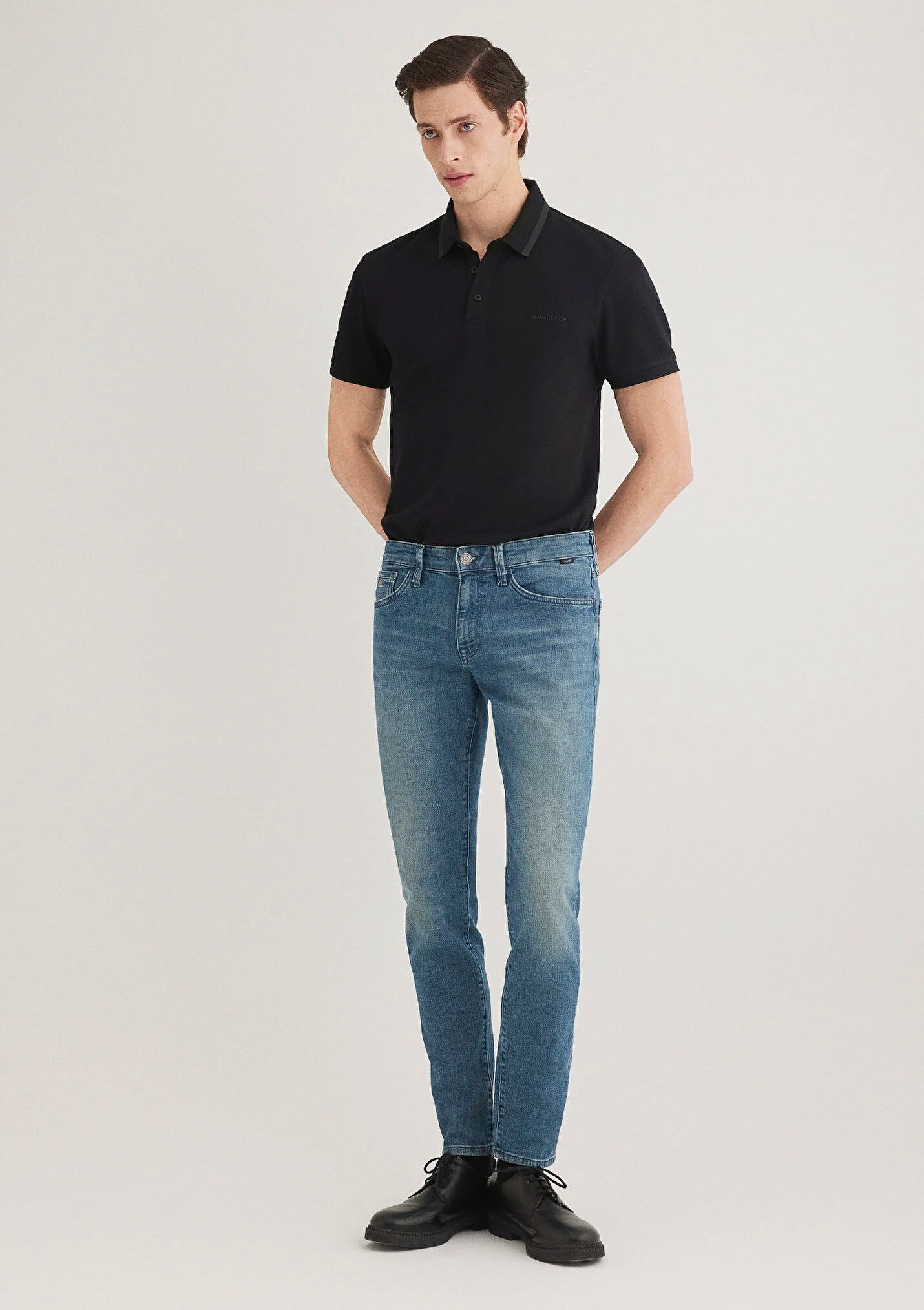 JAMES Lux Black Gölgeli Puslu Indigo Mavisi Jean Pantolon 0042489352