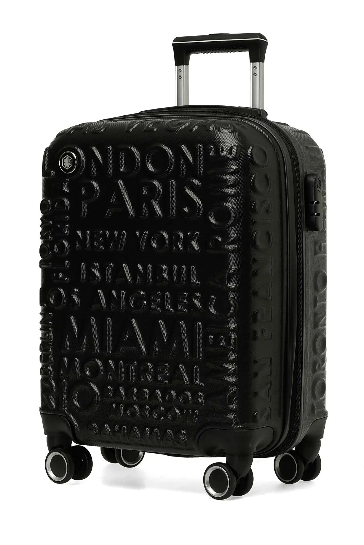 5W LUGANO -K ABS 5PR Siyah Unisex Küçük Boy Valiz